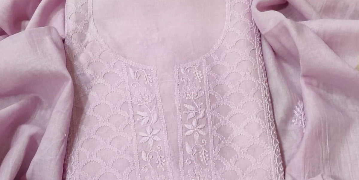 Learn the Difference Between Hand Embroidery and Machine Embroidery on Chikankari Suits