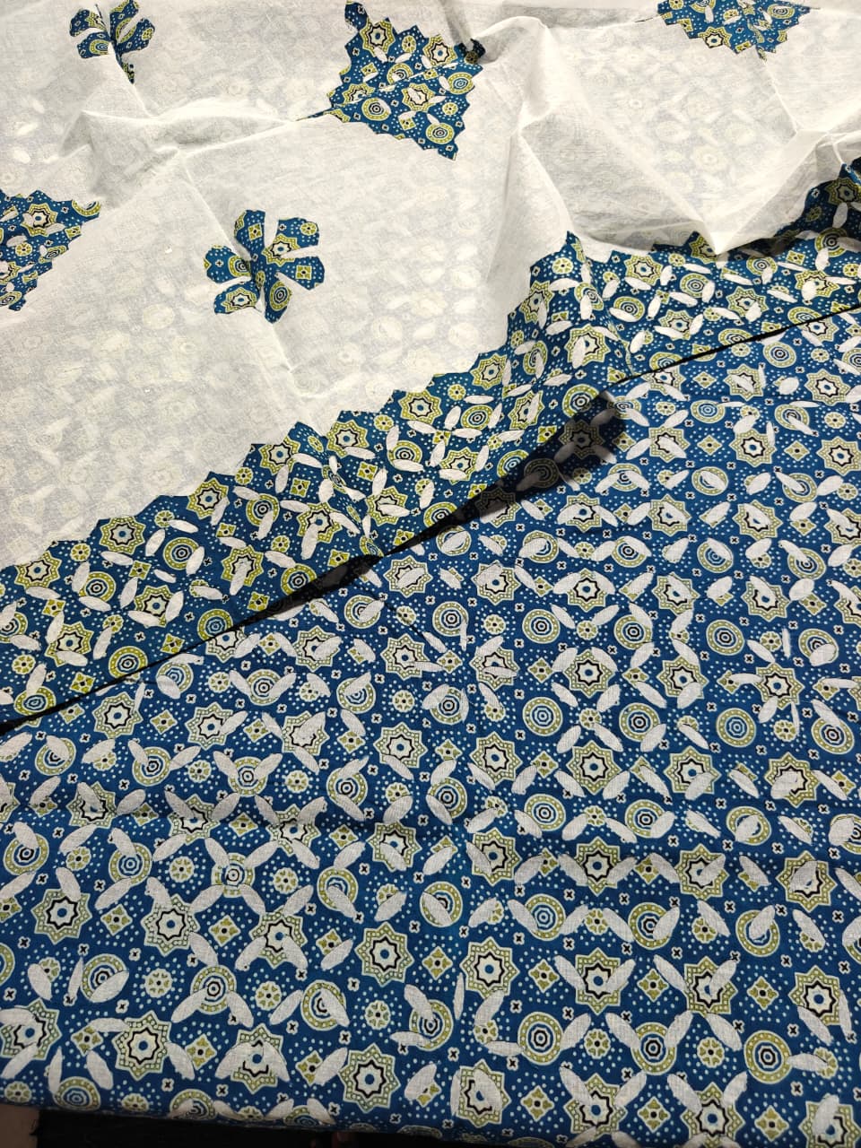 Pure Cotton Ajrakh Print  Unstitched Suit Without Bottom