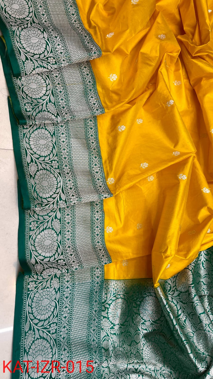 Pure Katan silk Saree with Antique Zari Work Saree.