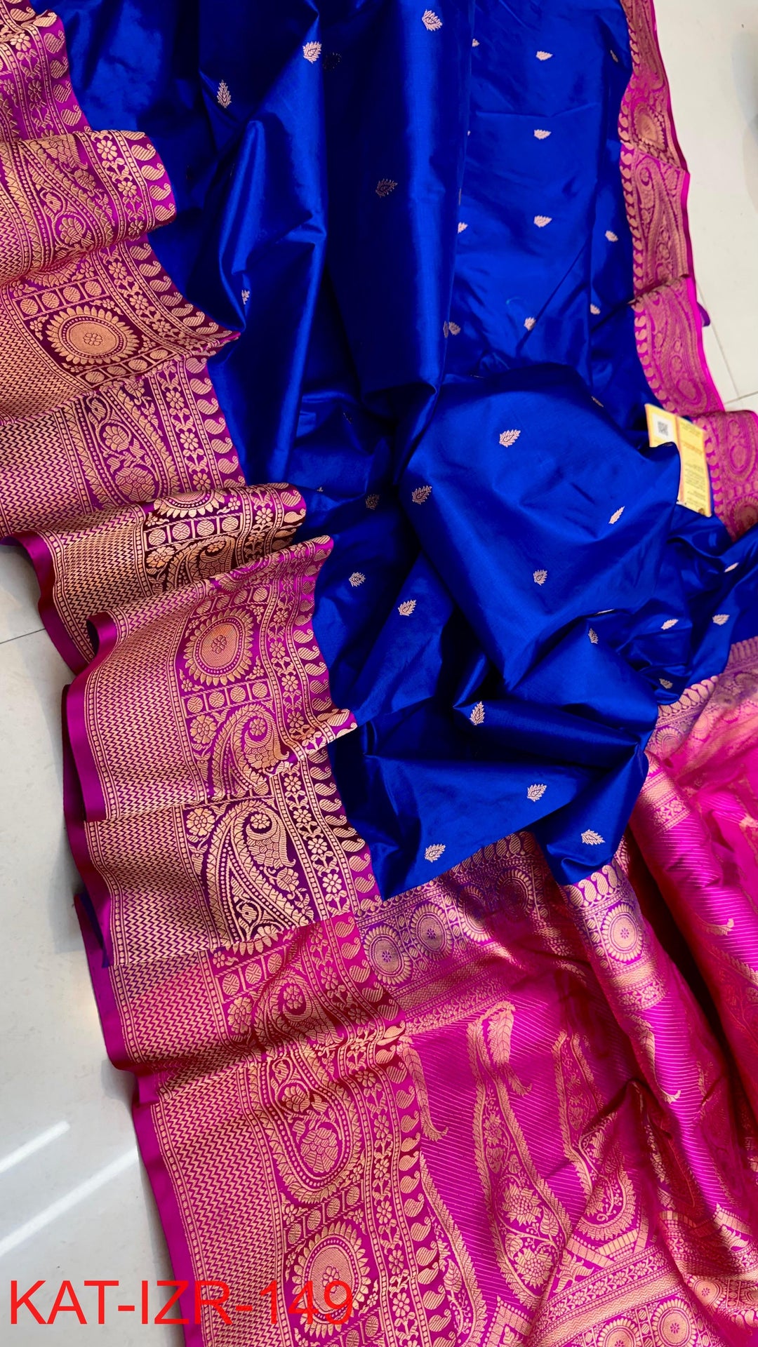 Pure Katan silk Saree with Antique Zari Work Saree.