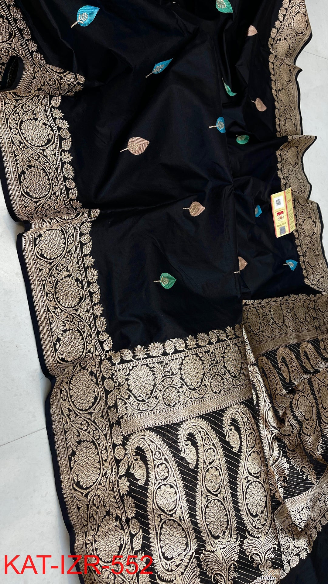 Pure Katan Silk Saree With Antique Zari Work Saree.
