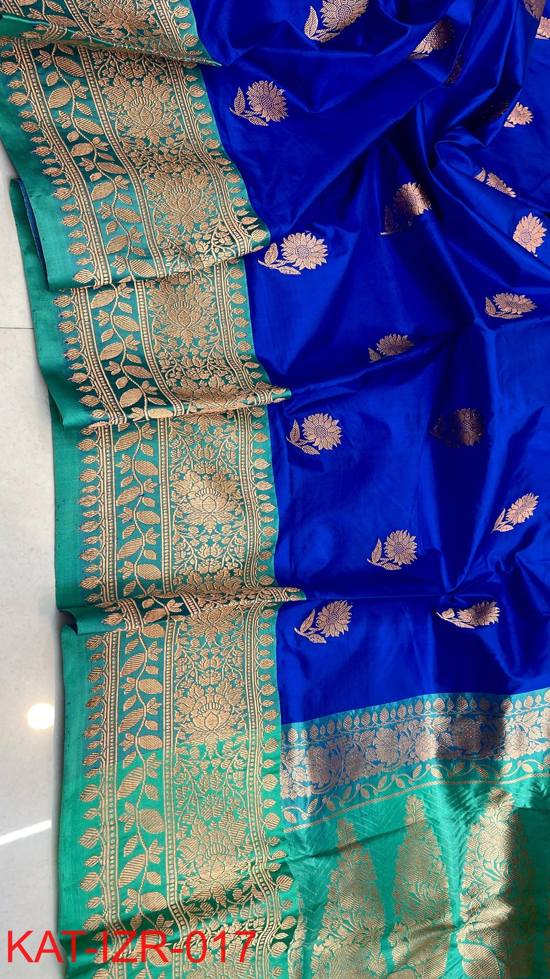 Pure Katan silk Saree with Antique Zari Work Saree.