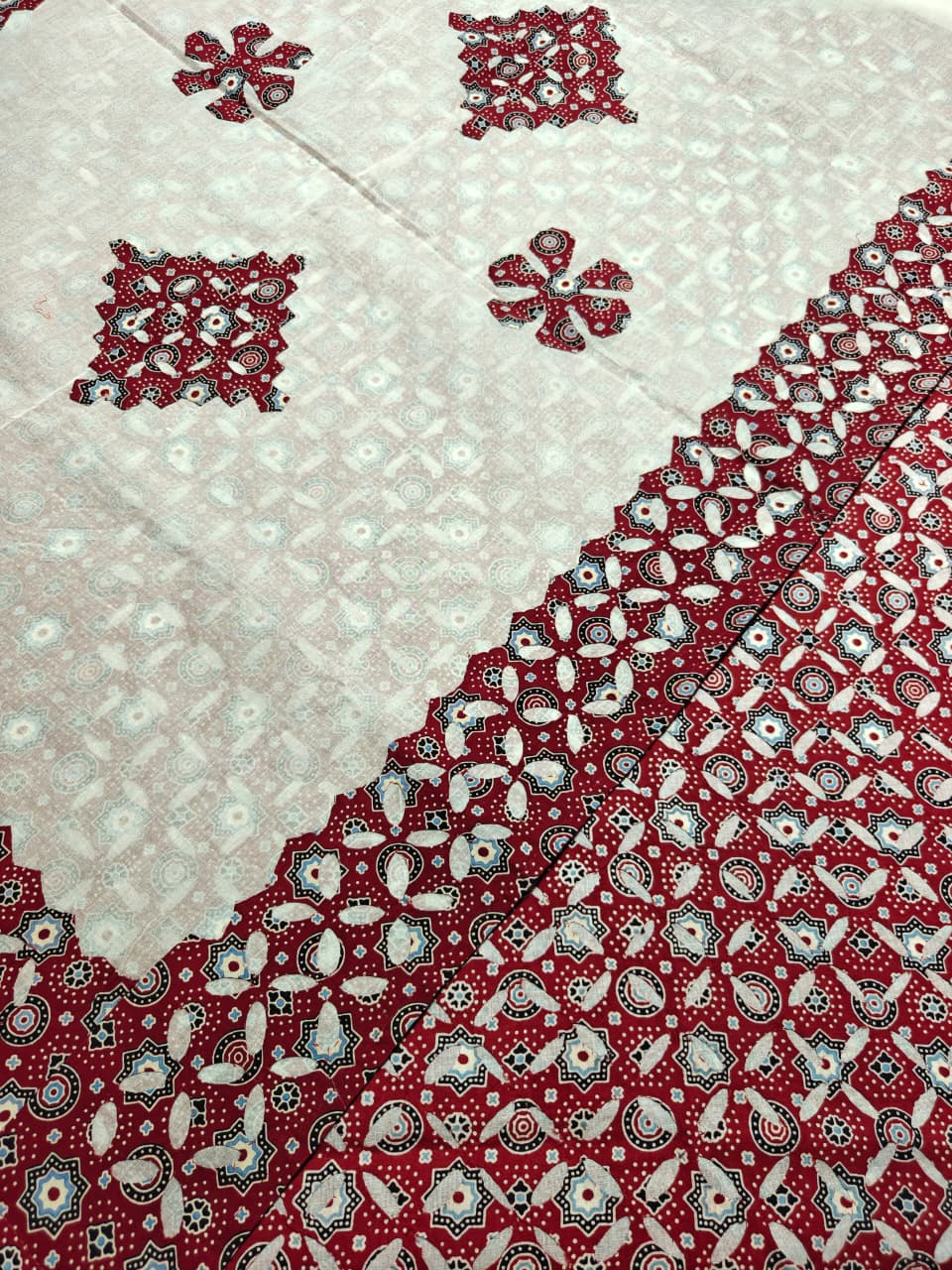 Pure Cotton Ajrakh Print  Unstitched Suit Without Bottom