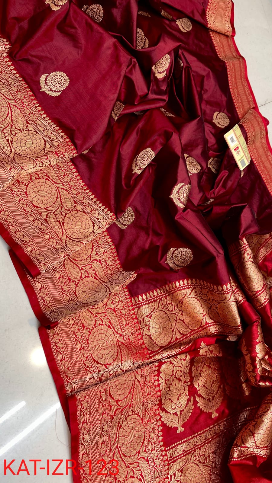 Pure Katan silk Saree with Antique Zari Work Saree.