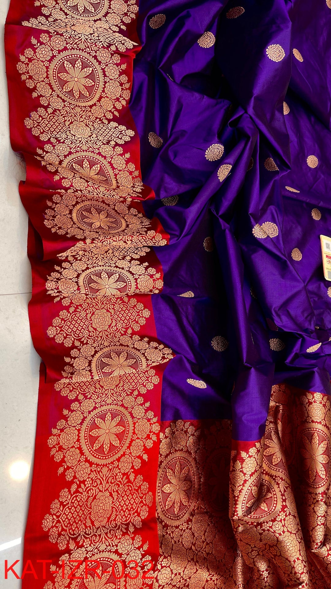 Pure Katan silk Saree with Antique Zari Work Saree.