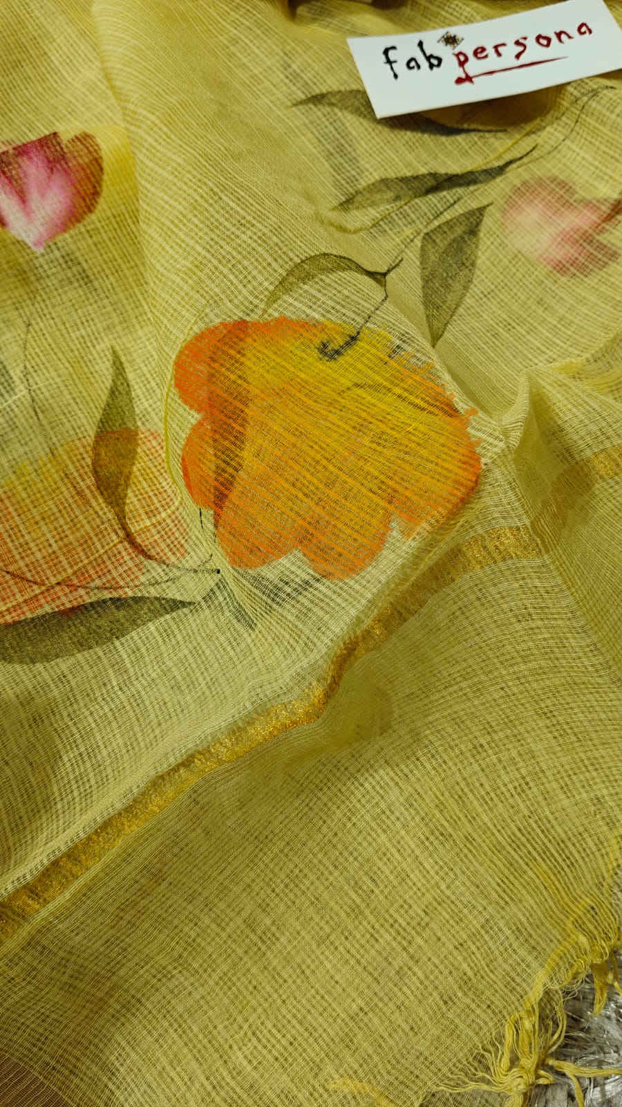 Kota Doriya Hand Painted Unstitched Suit