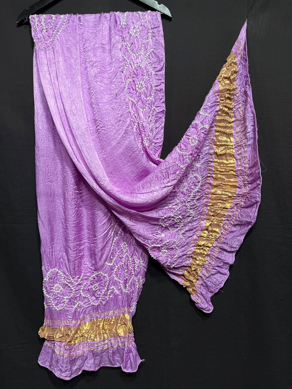 Pure Modal Silk Rayi Bandhej Heavy Tissue Pallu Dupatta