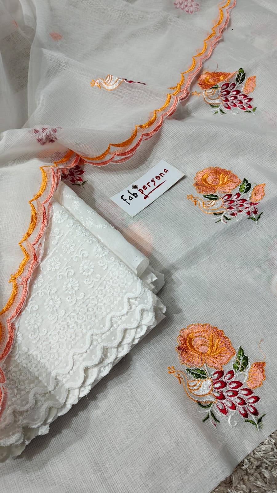 Pure Kota Doriya Resham Work Unstitched Suits