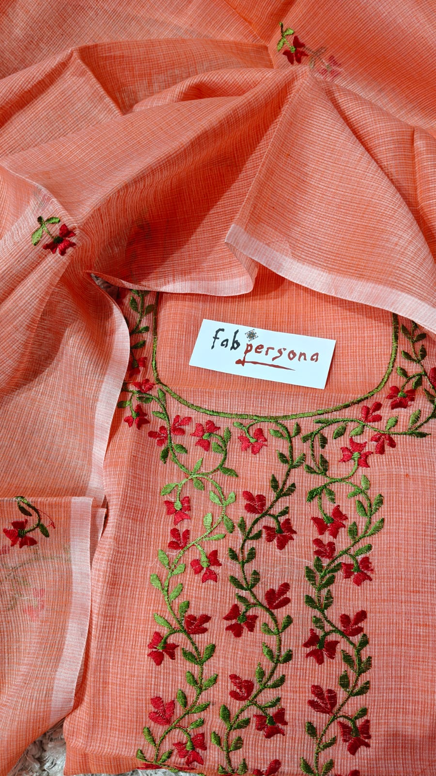 Pure Kota Doriya Resham Work Unstitched Suits With Kota Doriya Dupatta .