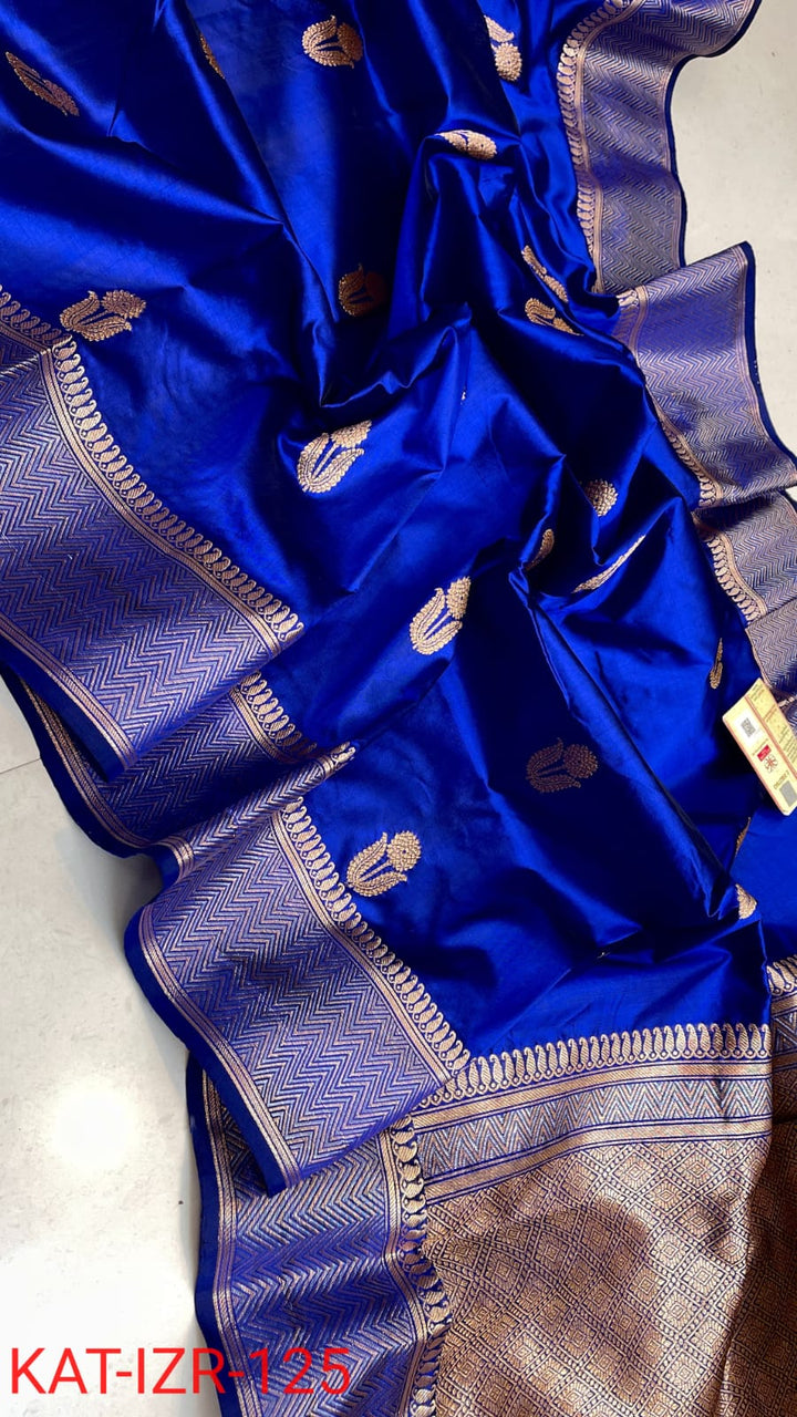 Pure Katan silk Saree with Antique Zari Work Saree.
