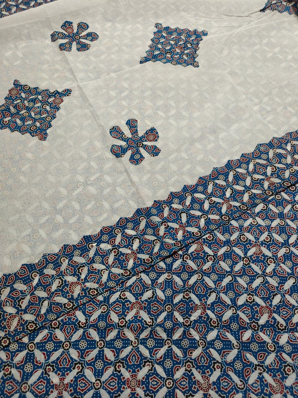 Pure Cotton Ajrakh Print  Unstitched Suit Without Bottom