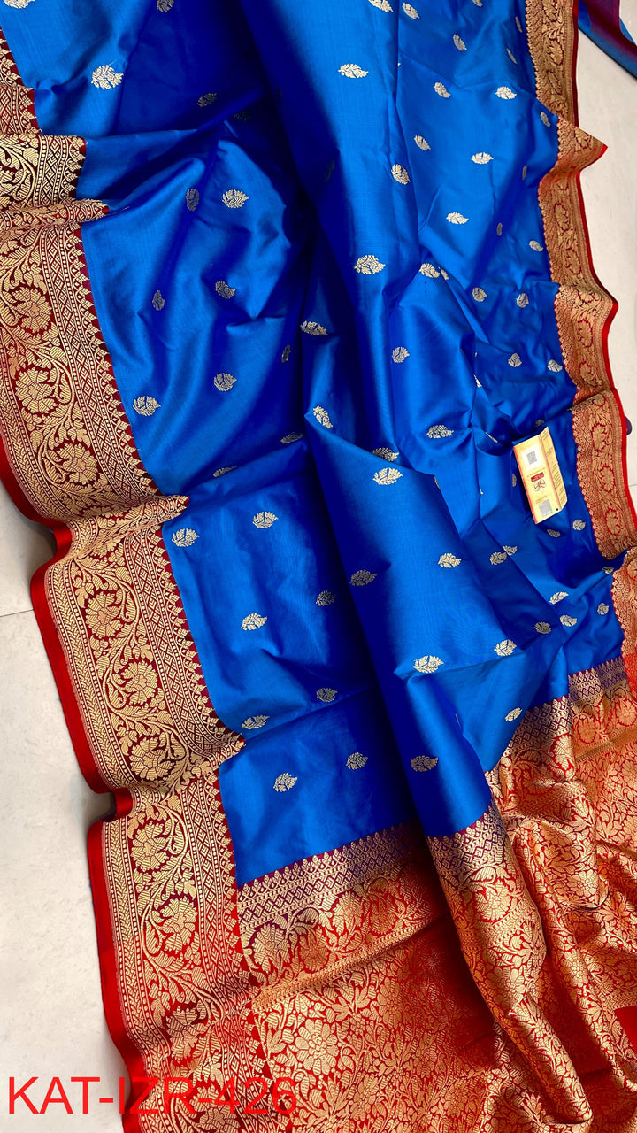Pure Katan Silk Saree With Antique Zari Work Saree.