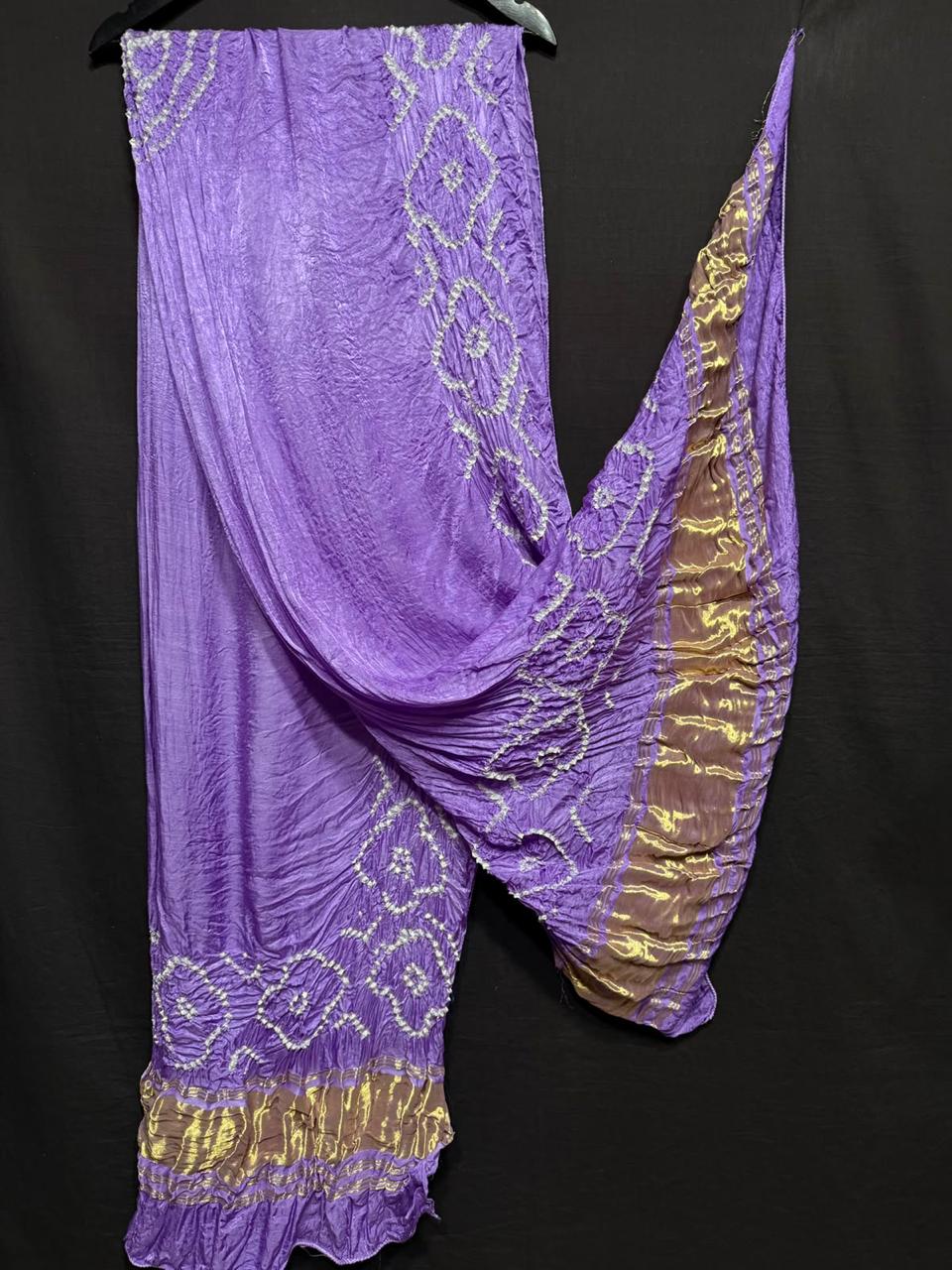 Pure Modal Silk Rayi Bandhej Heavy Tissue Pallu Dupatta