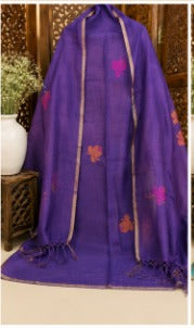 Pure Jayshree Linen Jamdani Work 2 pc Unstitched Suit