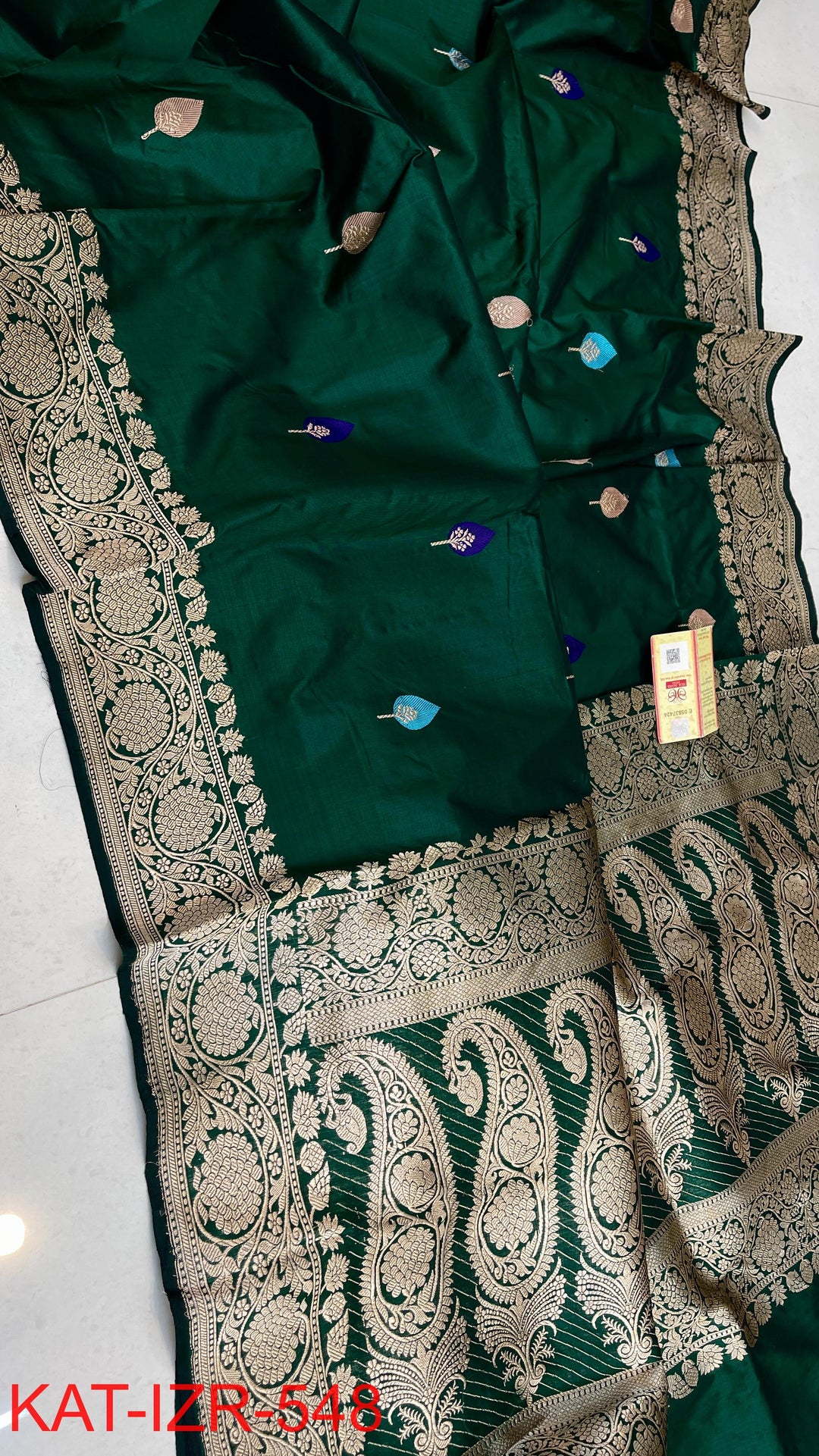 Pure Katan Silk Saree With Antique Zari Work Saree.
