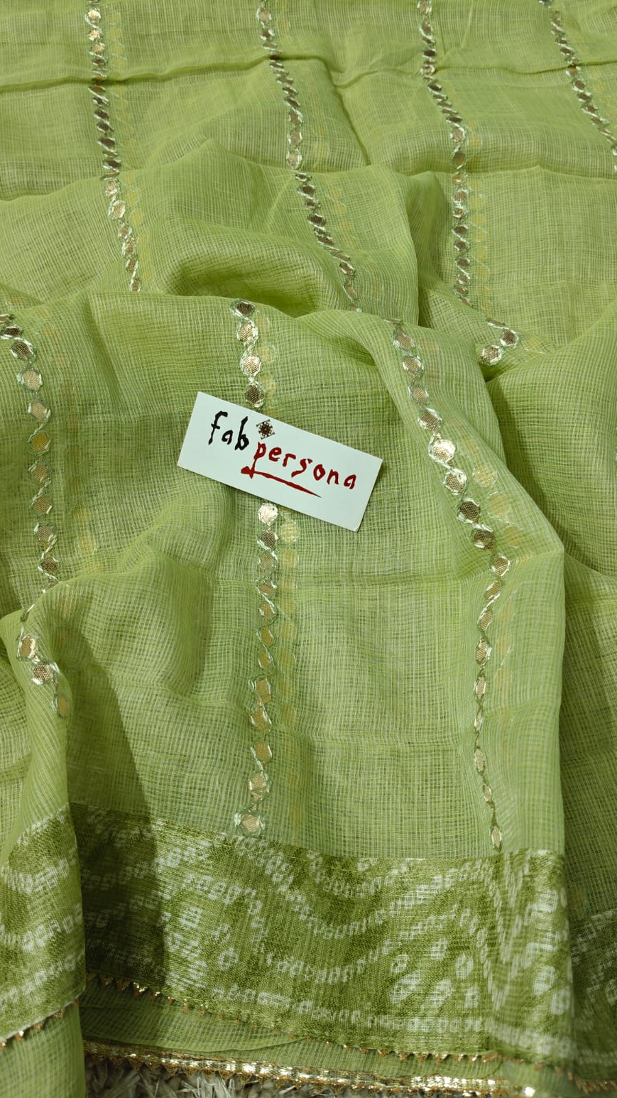 Kota Doriya Gotta Patti Work Unstitched Suit.