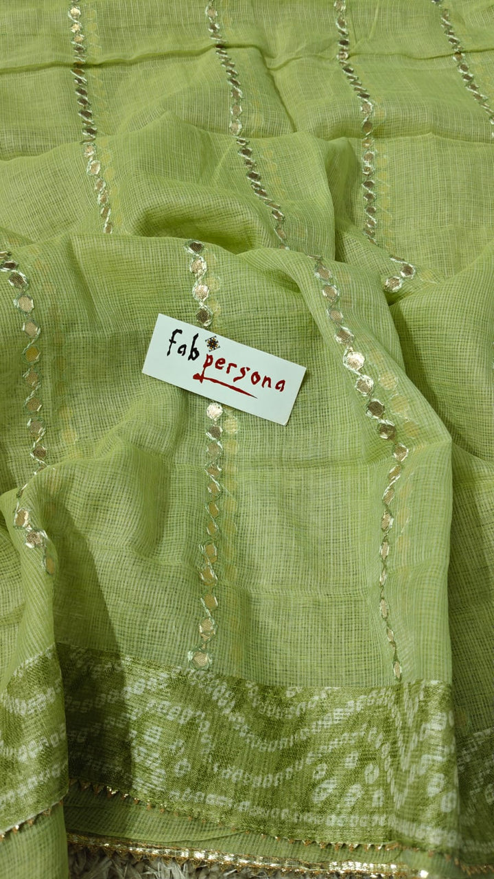 Kota Doriya Gotta Patti Work Unstitched Suit.