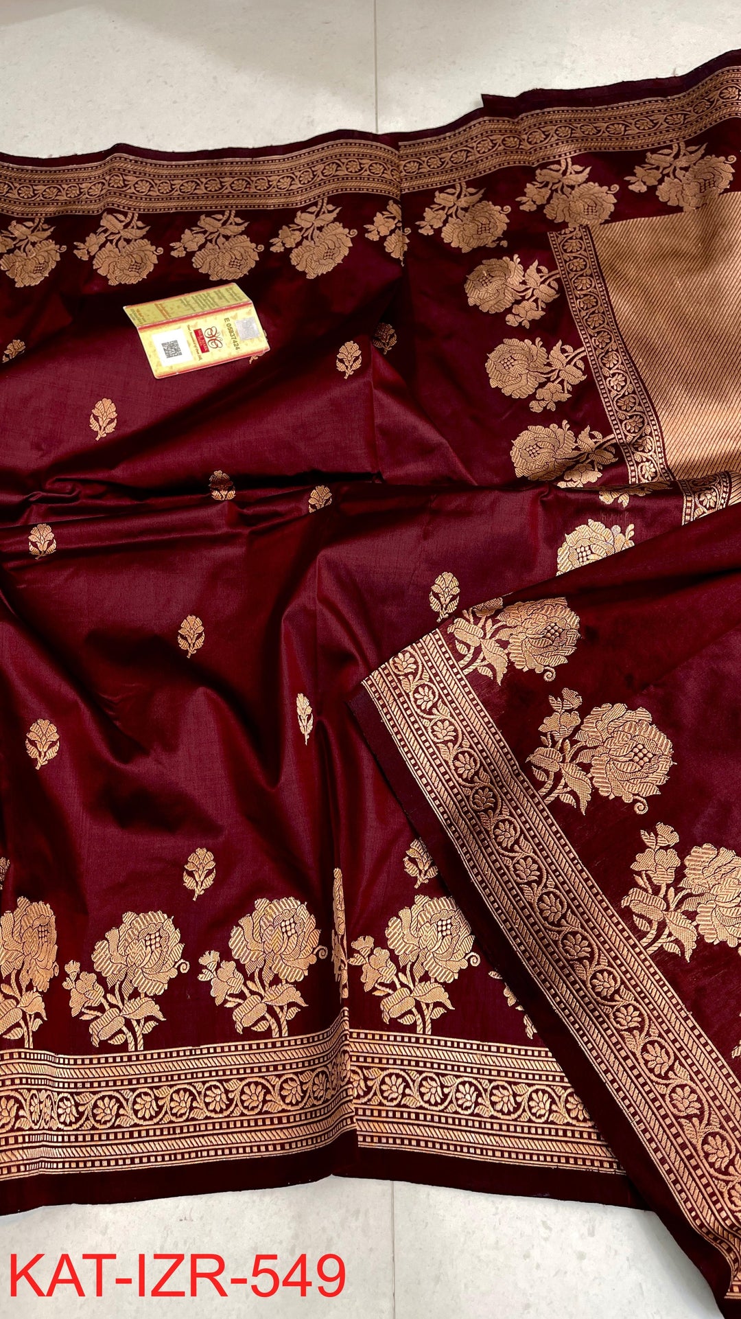 Pure Katan Silk Saree With Antique Zari Work Saree