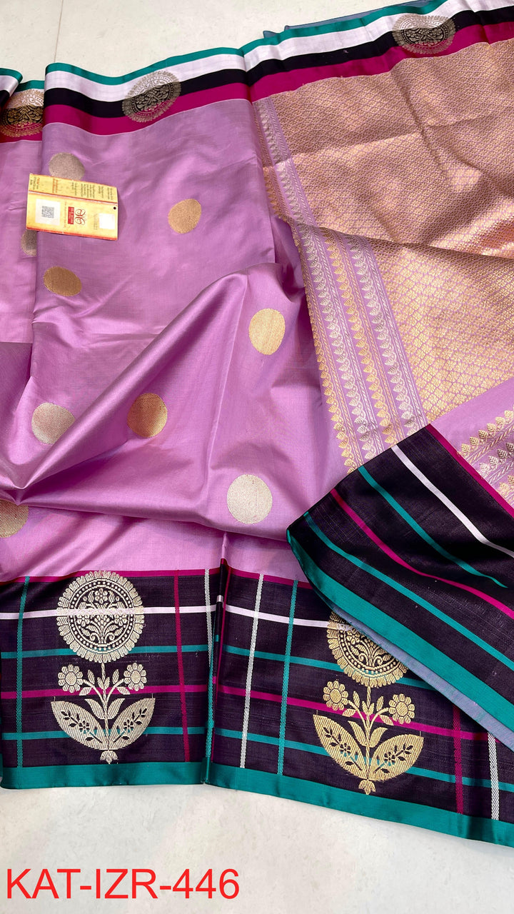Pure Katan Silk Saree With Antique Zari Work Saree.