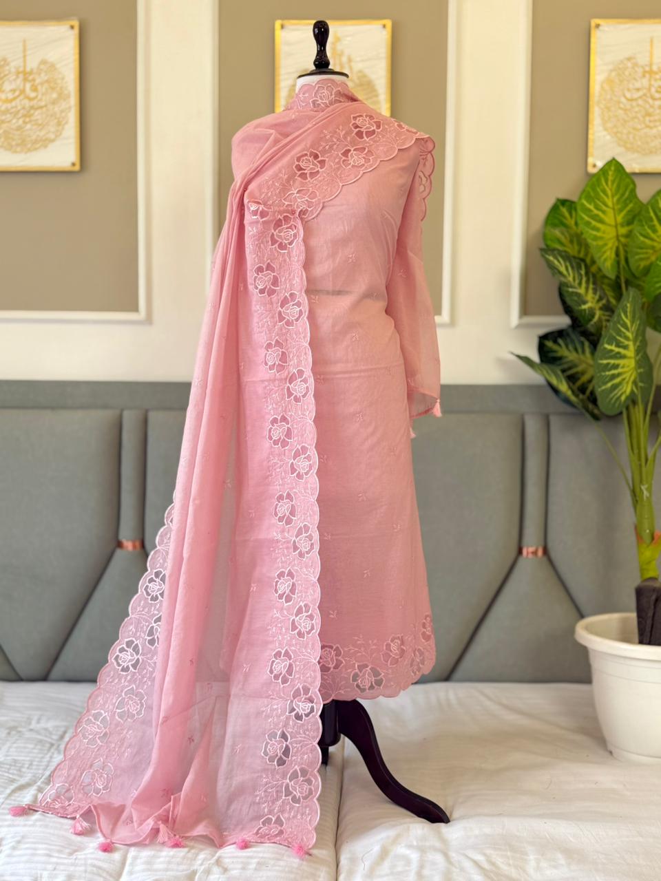 Banarasi Mul Chanderi Embroidery Work Unstitched Suit