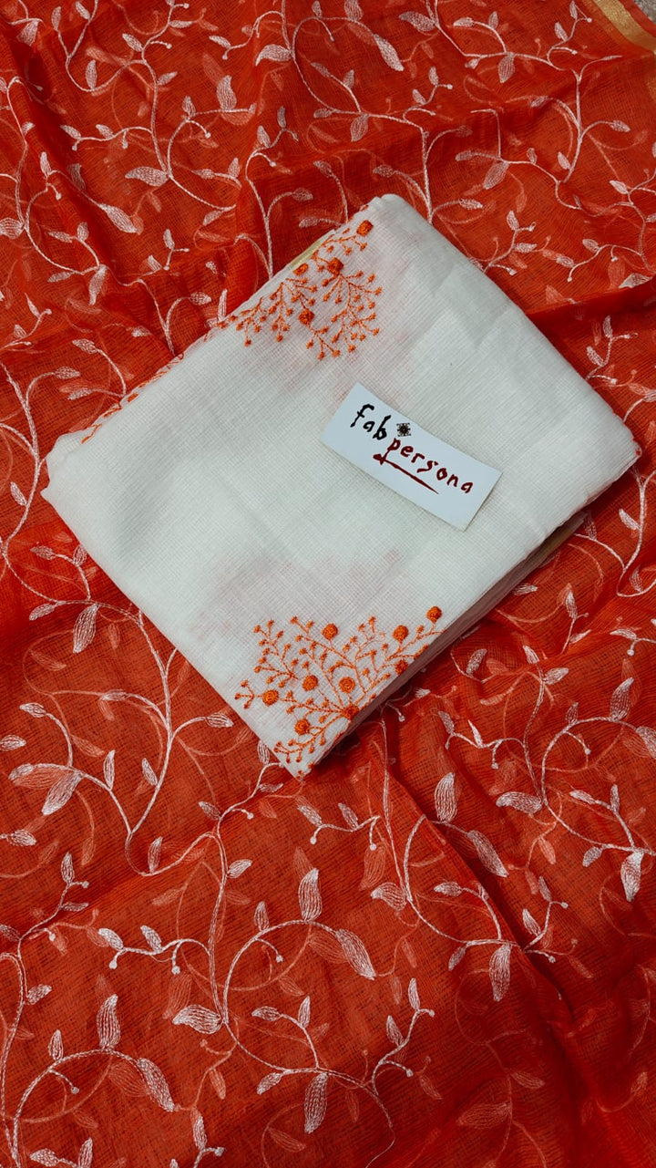 Pure Kota Doriya Embroidery work Unstitched Suit