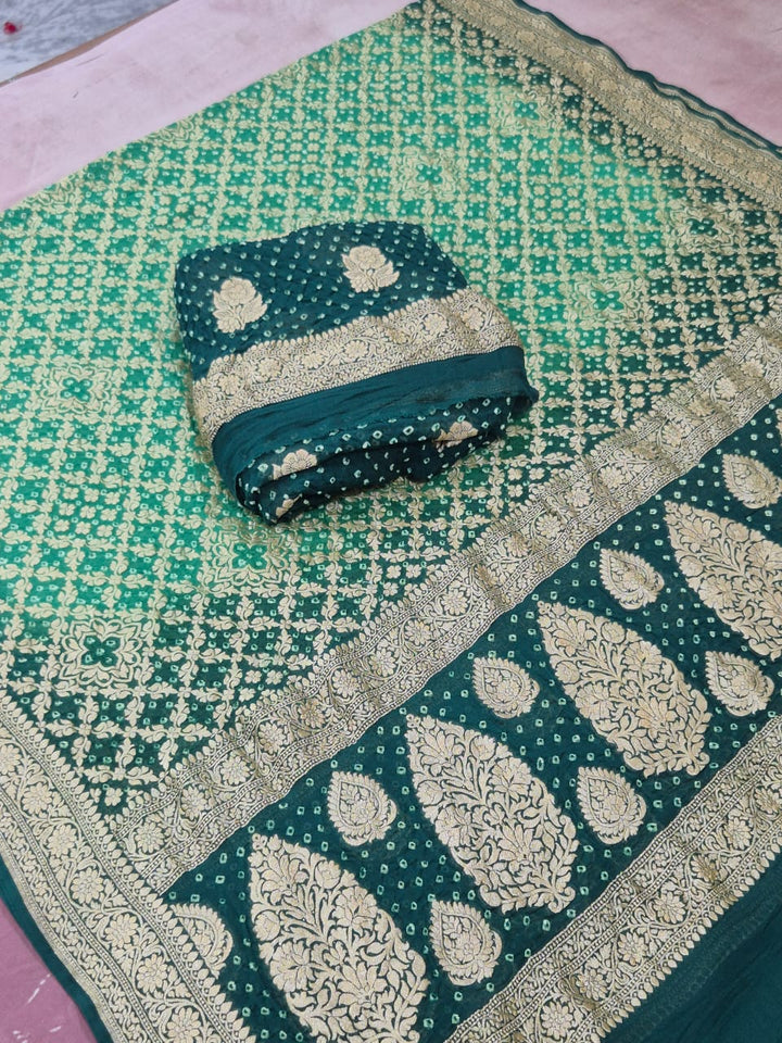 Pure Khaddi Chiffon Neem Zari with Badhni Unstitched Suit With Zari Work.