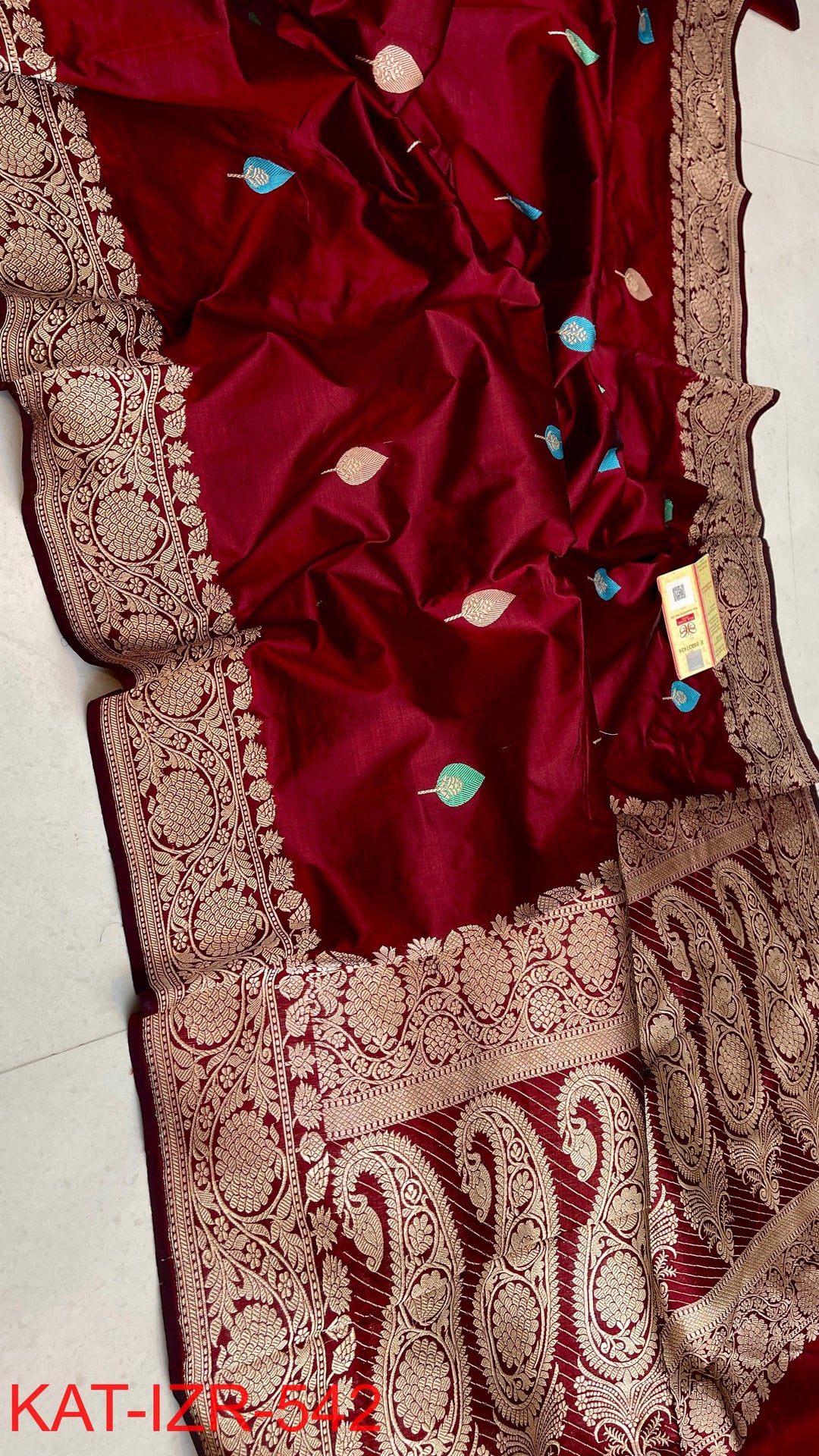 Pure Katan Silk Saree With Antique Zari Work Saree.