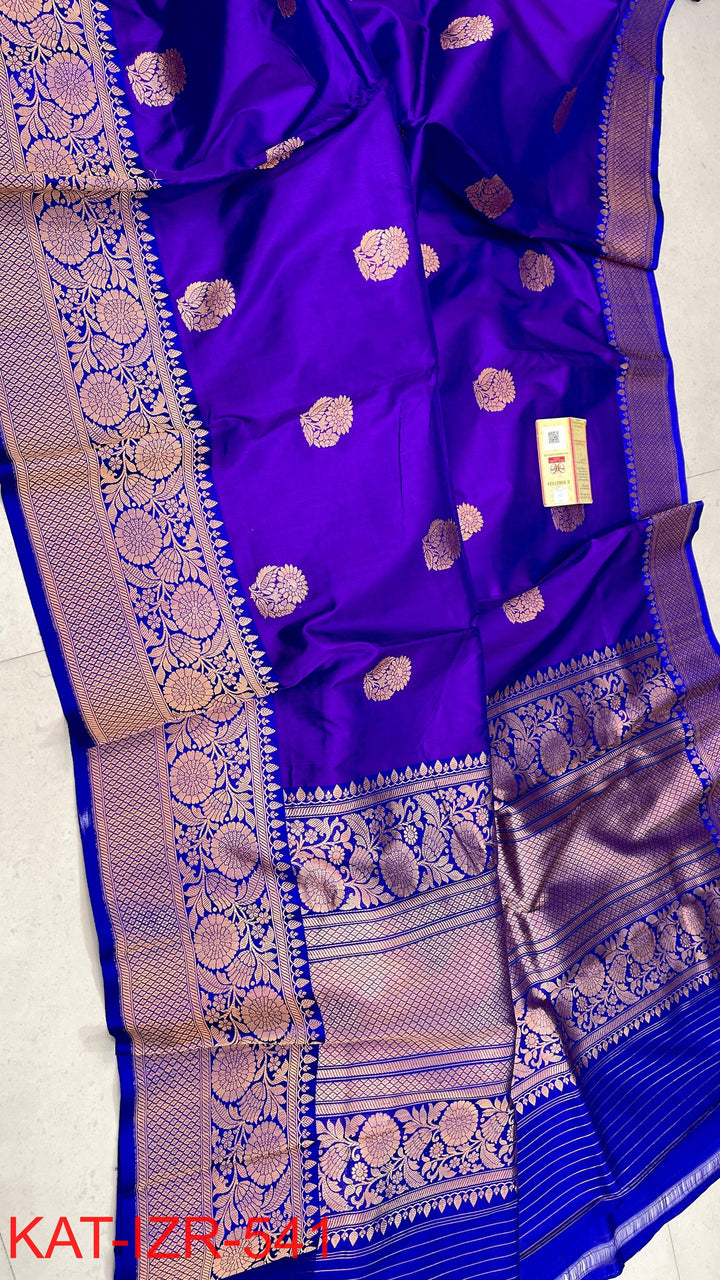 Pure Katan Silk Saree With Antique Zari Work Saree.