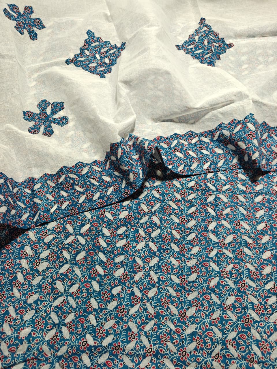 Pure Cotton Ajrakh Print  Unstitched Suit Without Bottom
