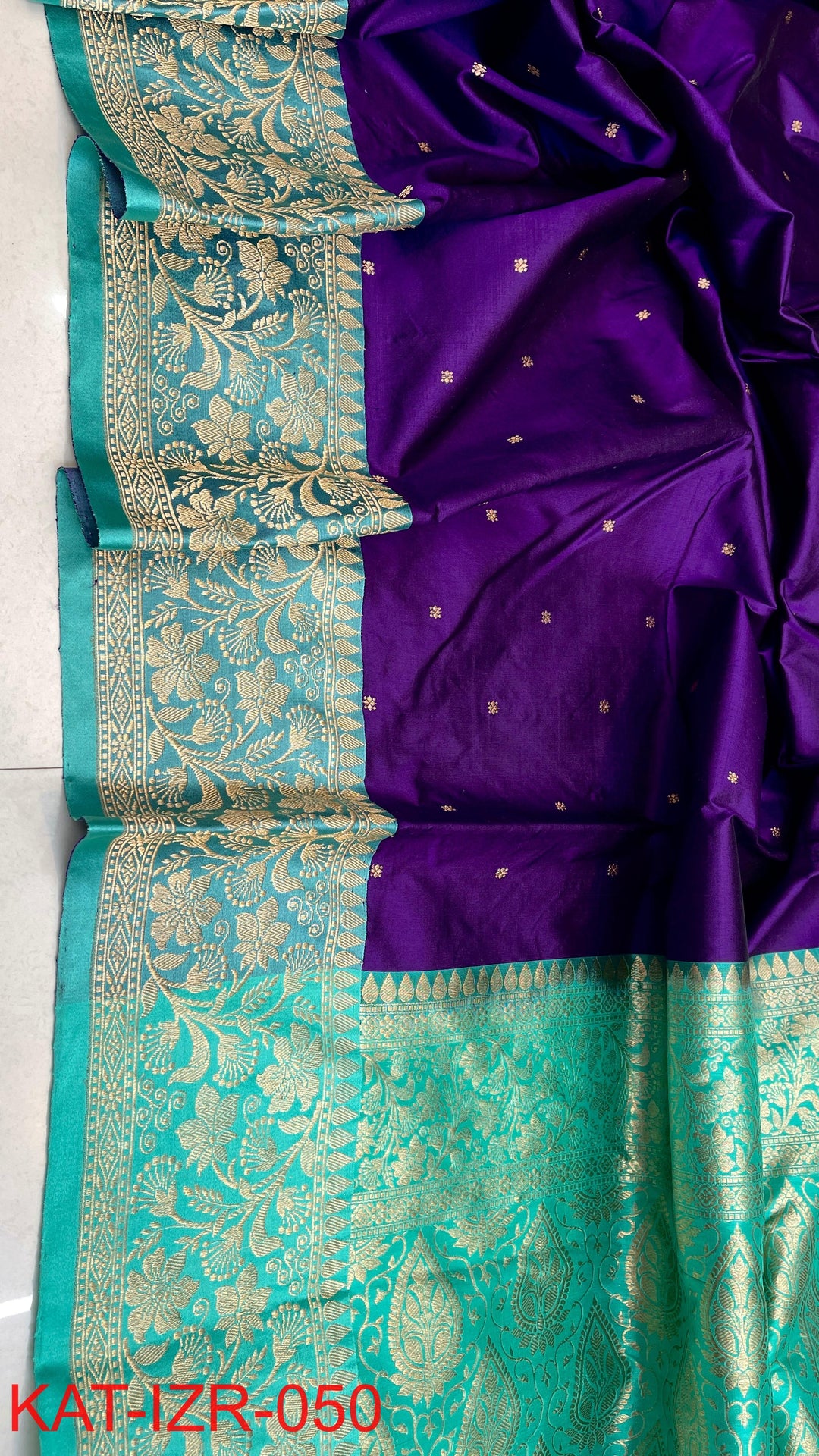 Pure Katan Silk Saree With Antique Zari Work Saree.