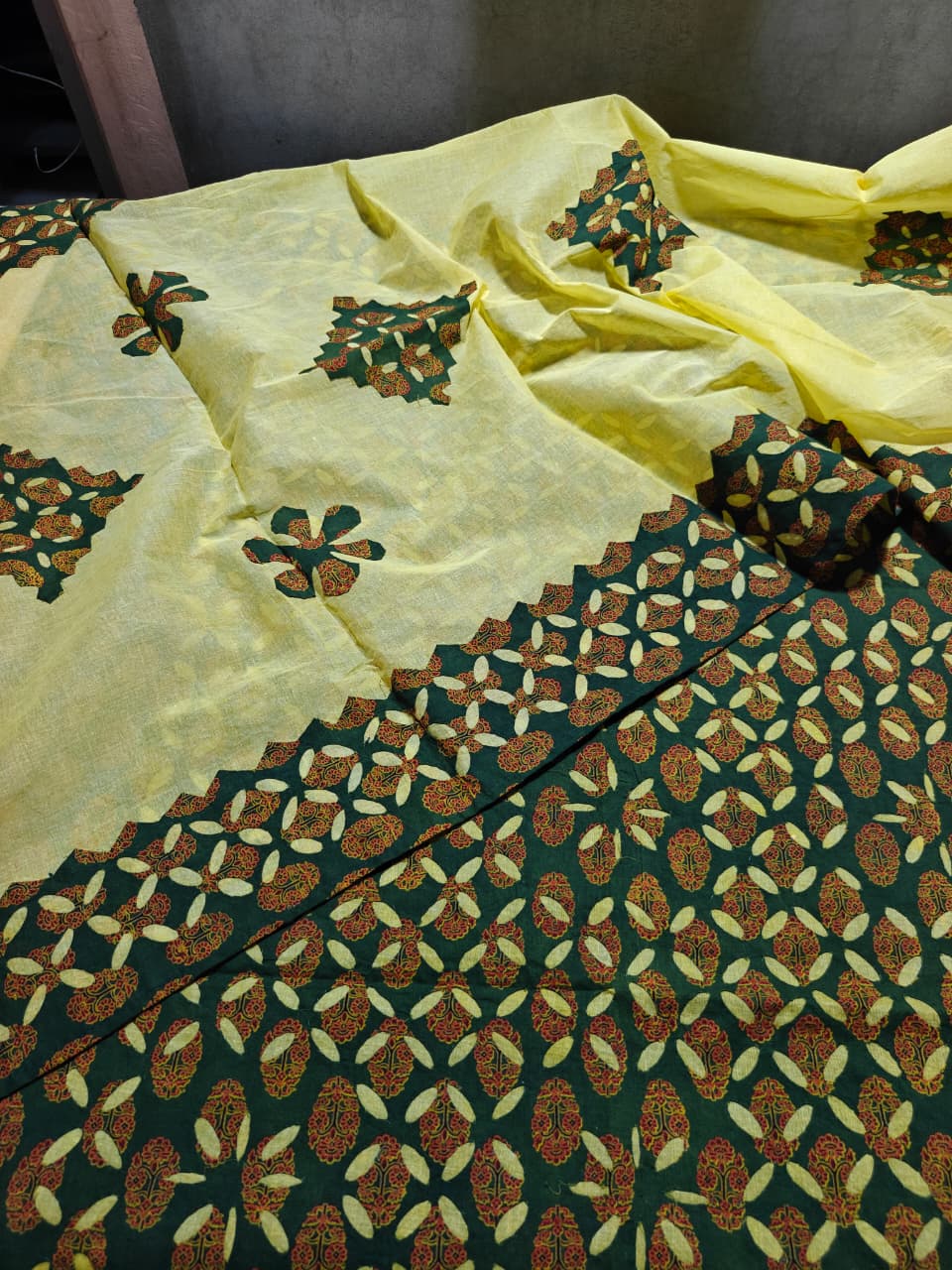Pure Cotton Ajrakh Print  Unstitched Suit Without Bottom