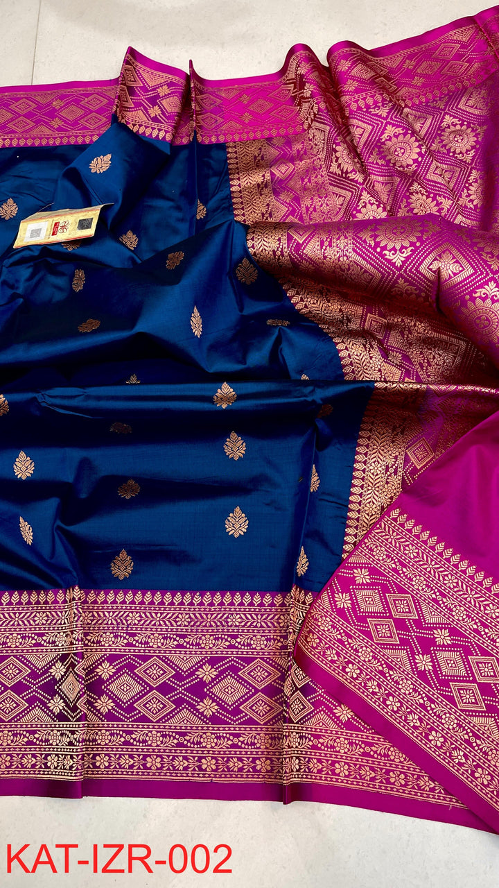 Pure Katan silk Saree with Antique Zari Work Saree.