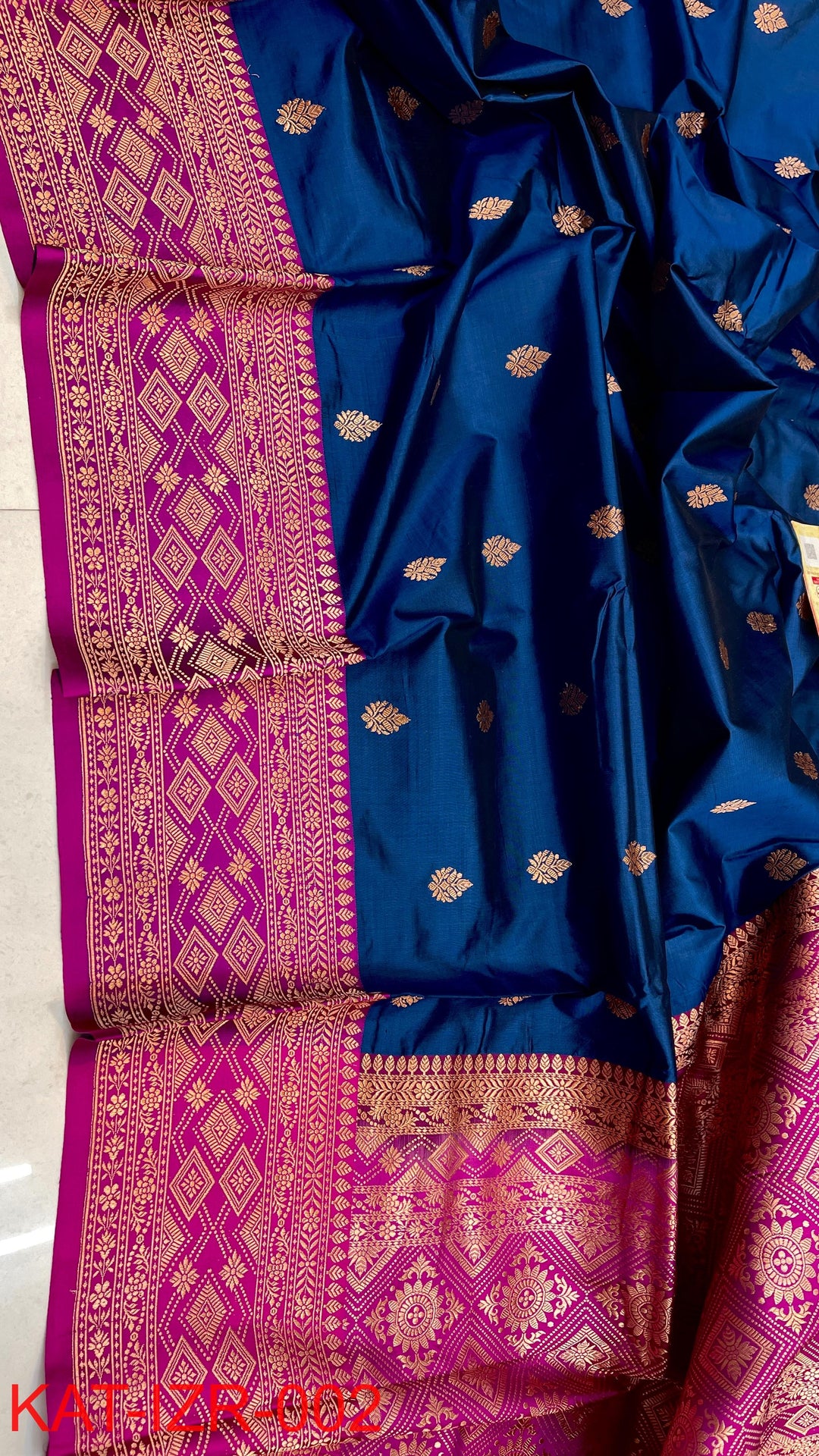 Pure Katan silk Saree with Antique Zari Work Saree.