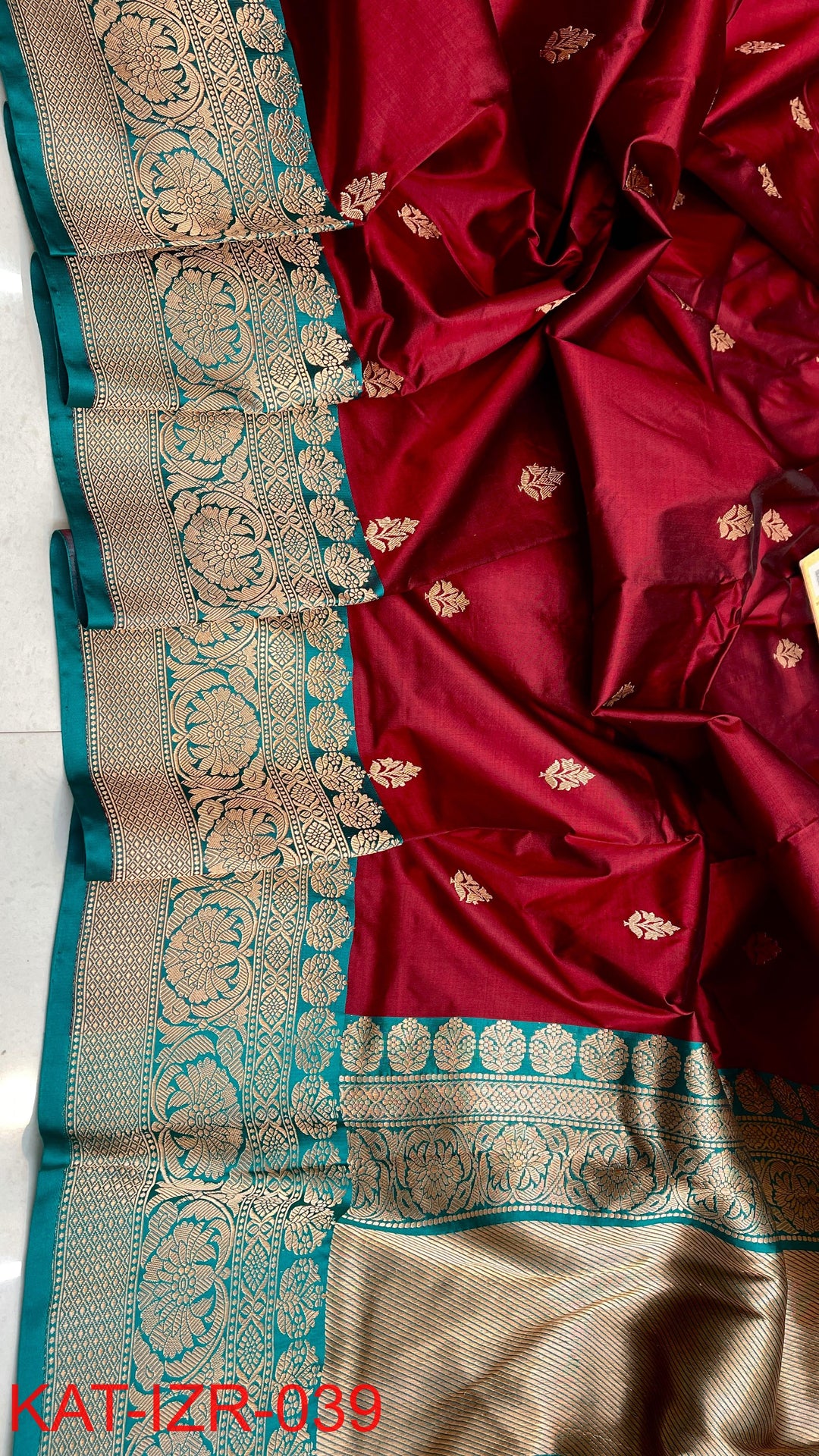 Pure Katan silk Saree with Antique Zari Work Saree.