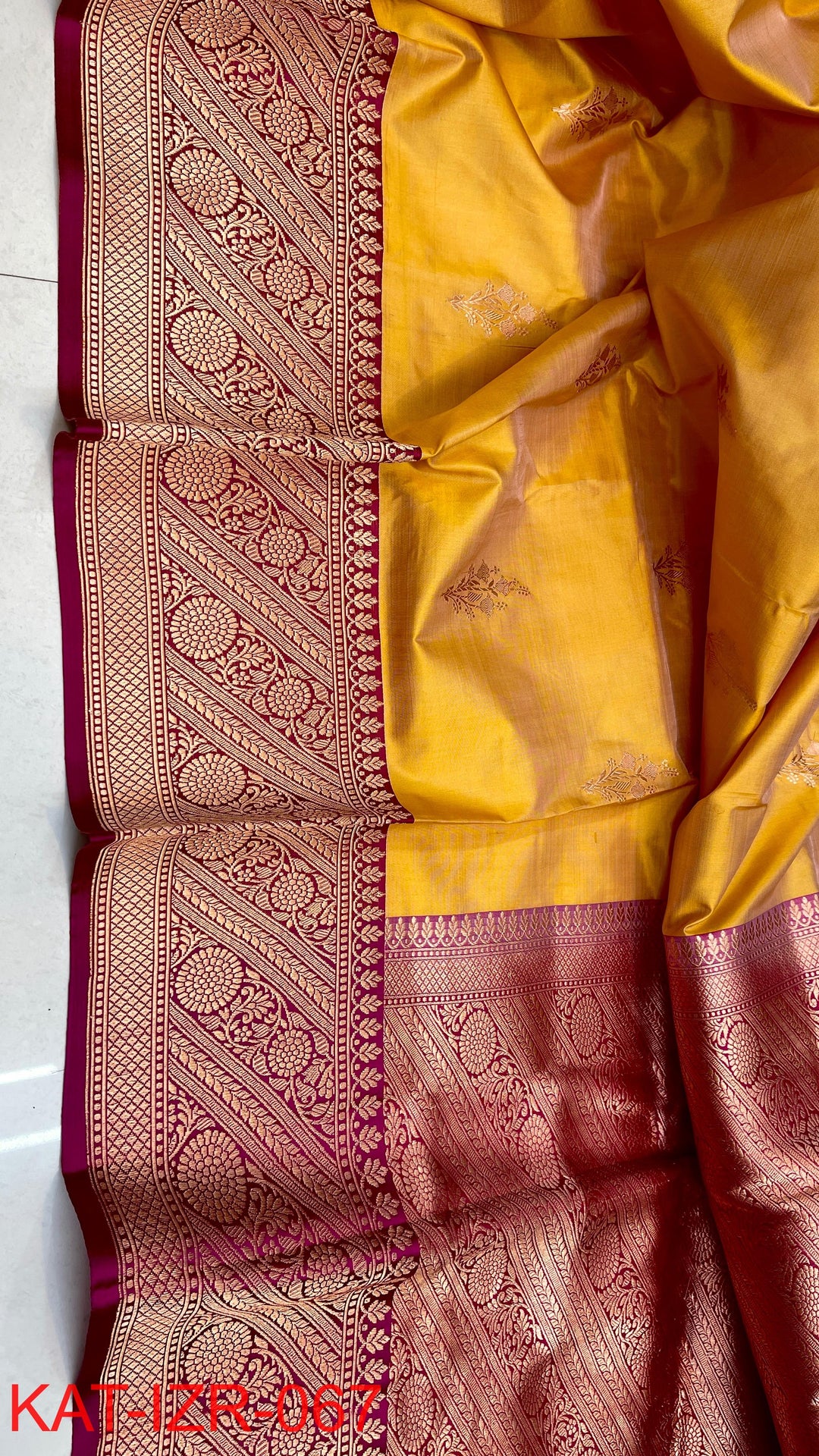 Pure Katan silk Saree with Antique Zari Work Saree.