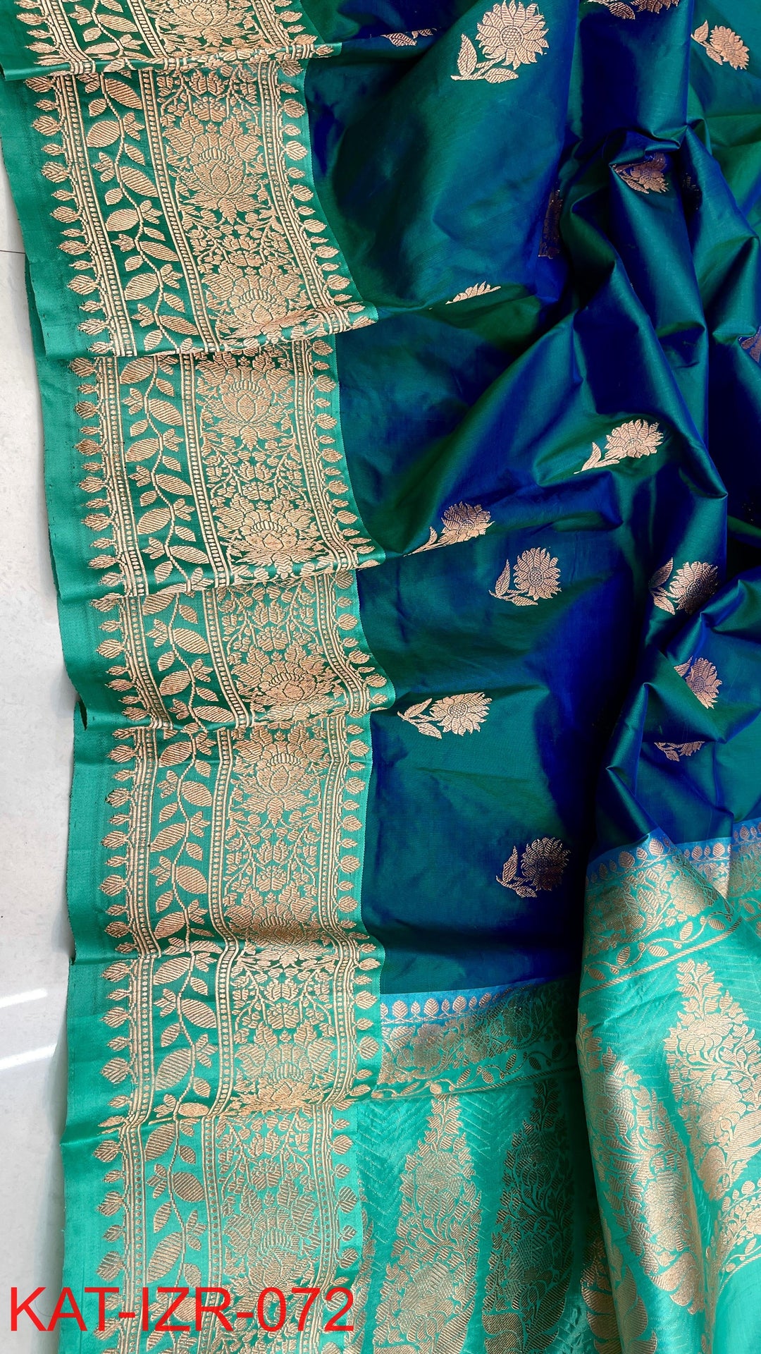 Pure Katan silk Saree with Antique Zari Work Saree.