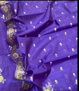 Pure Banarasi Patola Weaved Unstitched Suit with Beautiful Zari Work