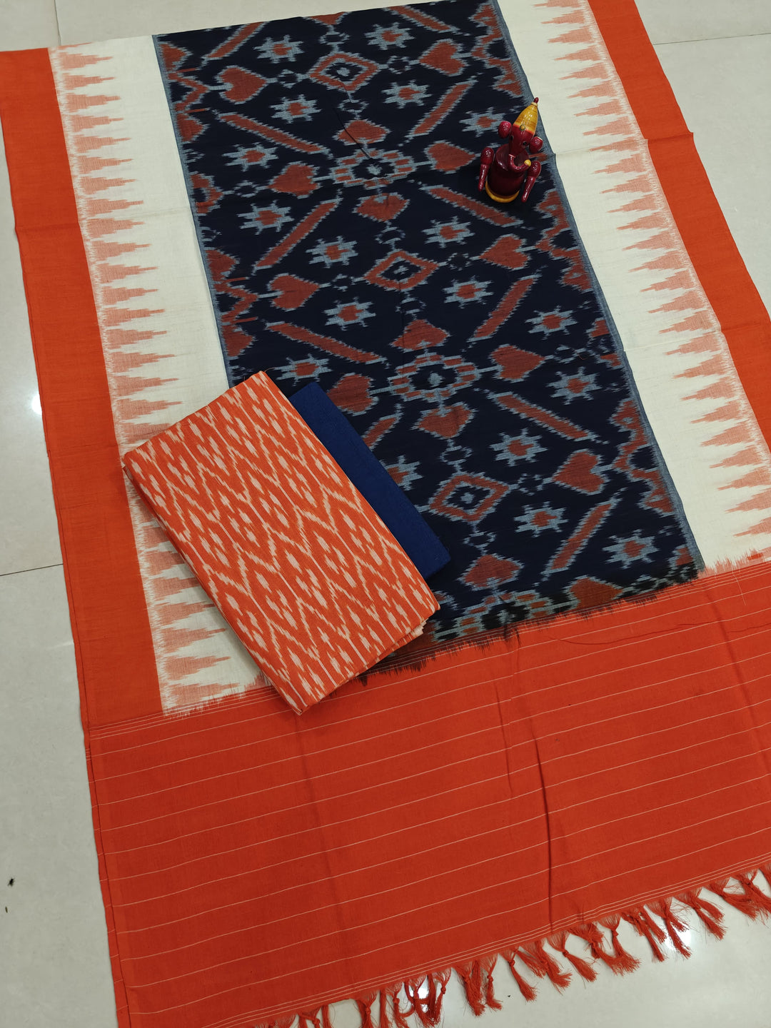 Pure Double Ikkat Cotton Unstitched Suit
