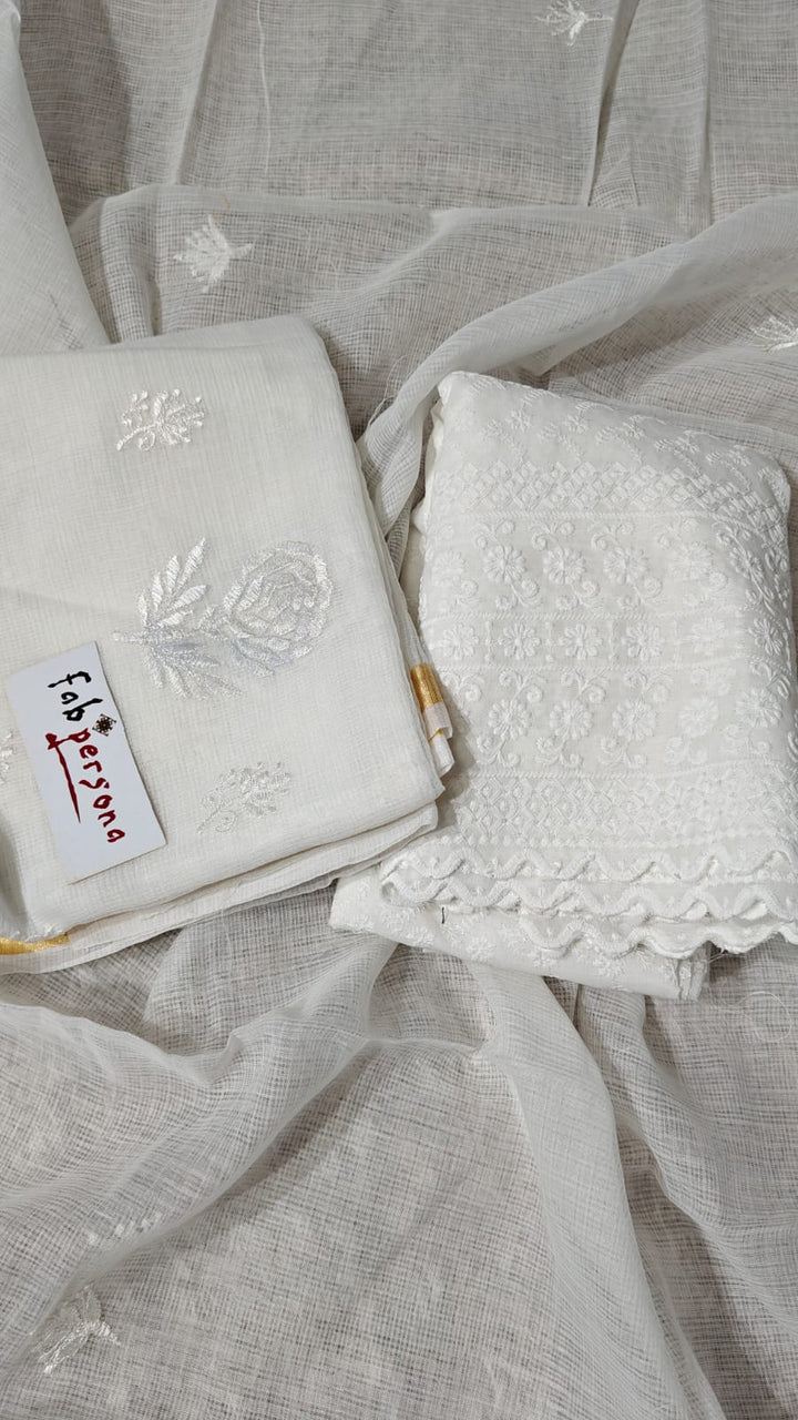 Kota doria Ustitched salwar suit ( without bottom)