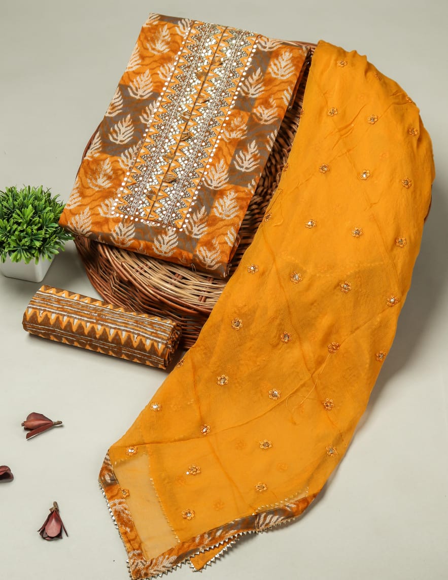 Chiffon Gota Patti Suit at Rs 5300 in Surat | ID: 18706568873