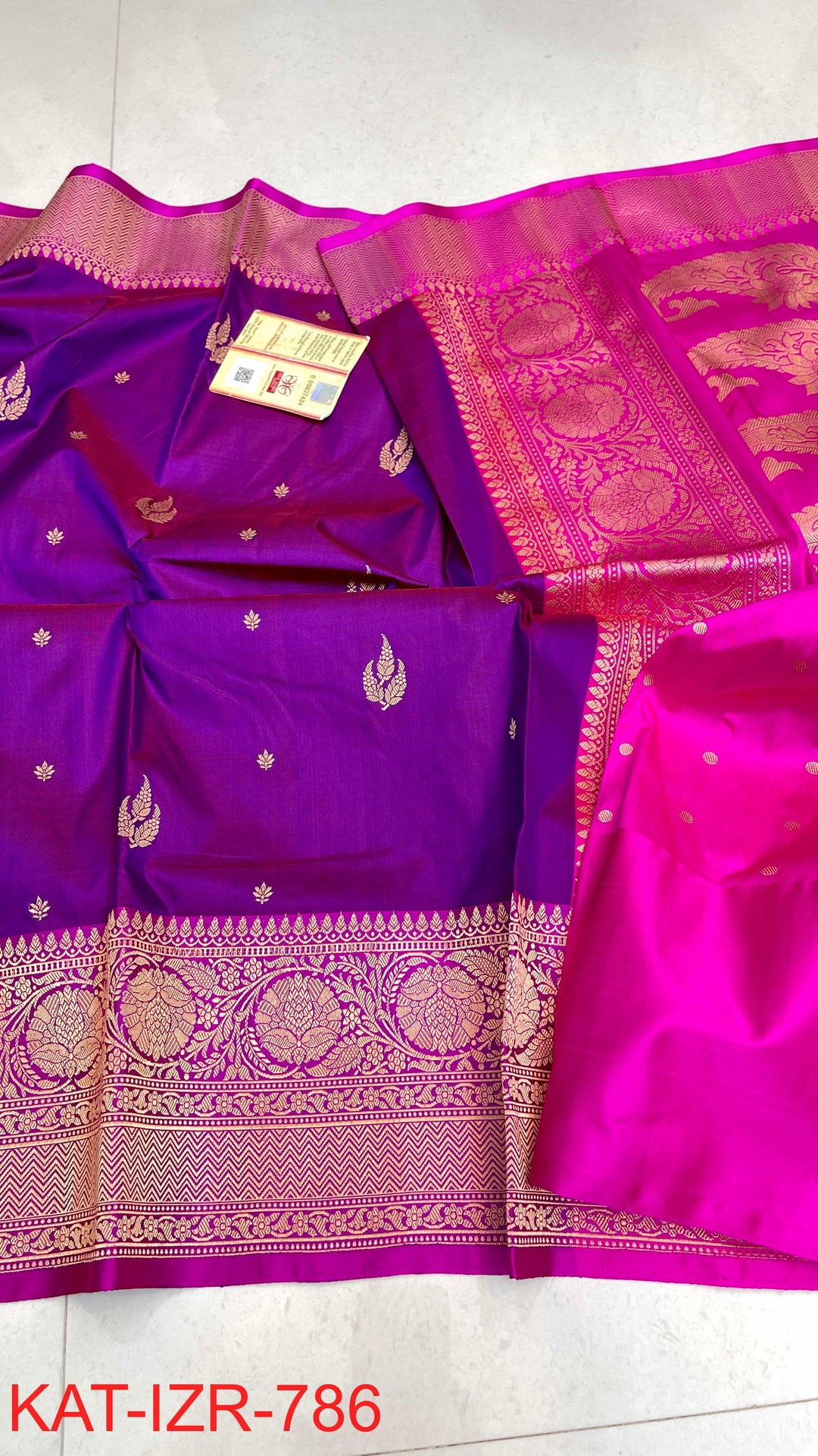 Pure Katan Silk Saree With Antique Zari Work Saree