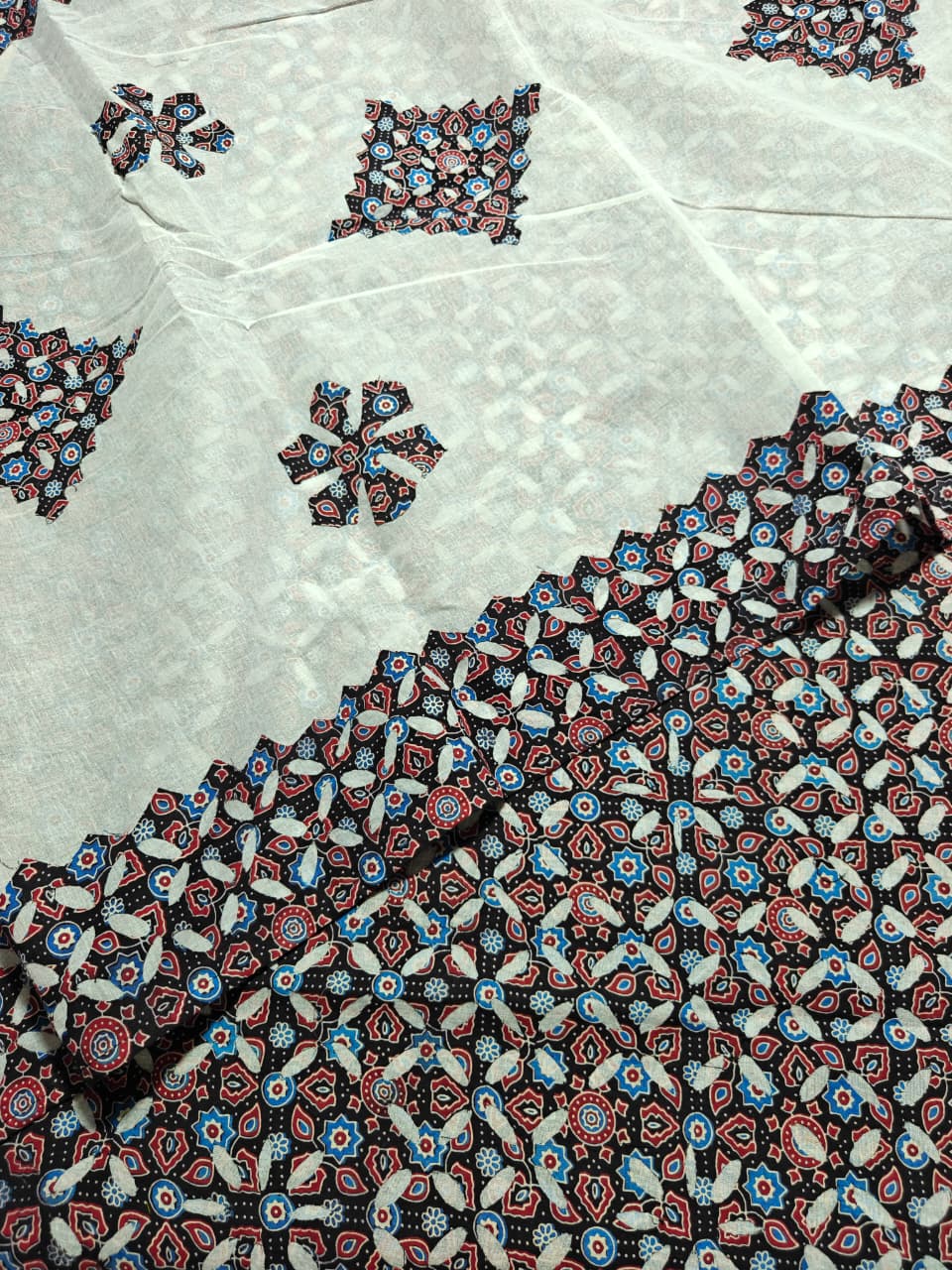 Pure Cotton Ajrakh Print  Unstitched Suit Without Bottom