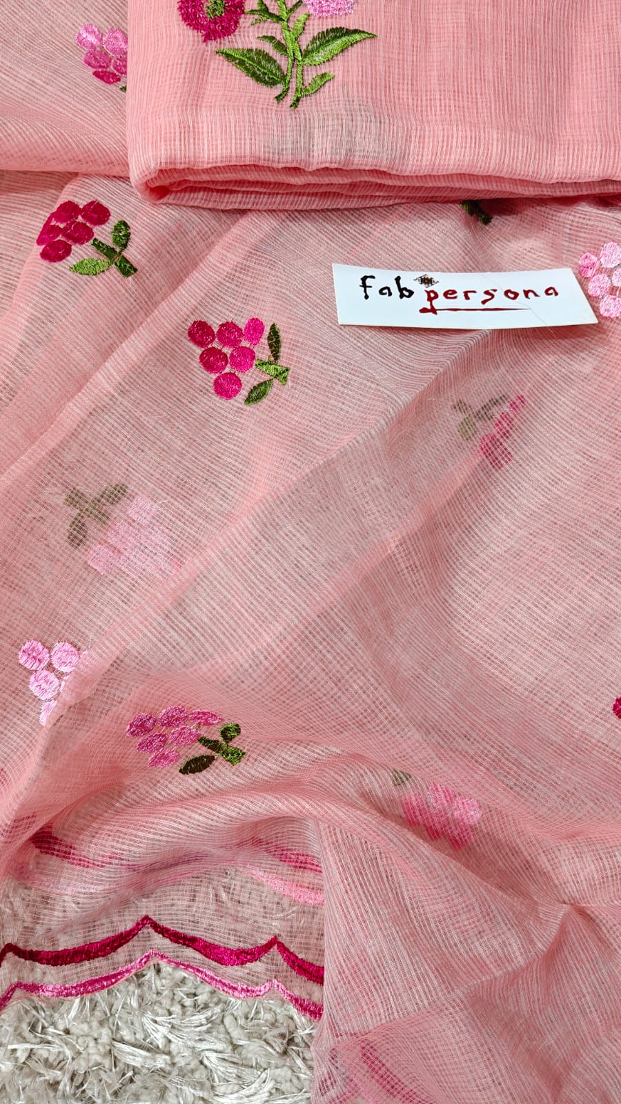 Kota Doriya Embroidery work Unstitched Suit