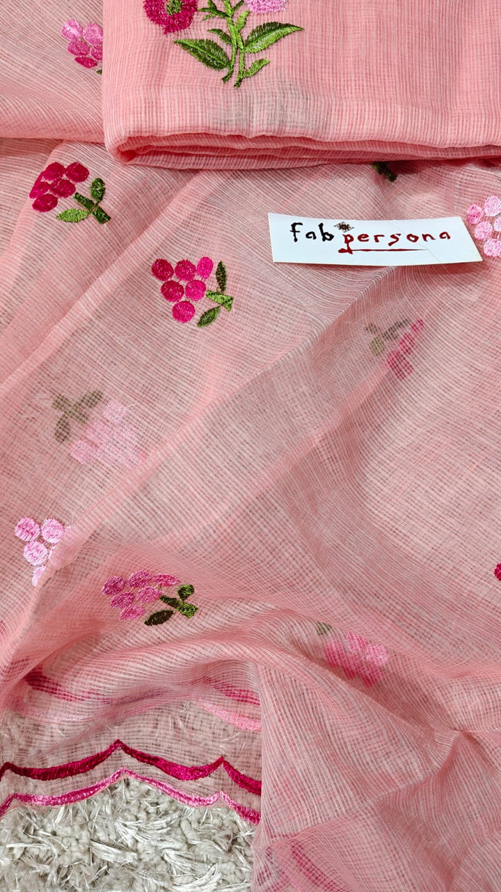 Kota Doriya Embroidery work Unstitched Suit