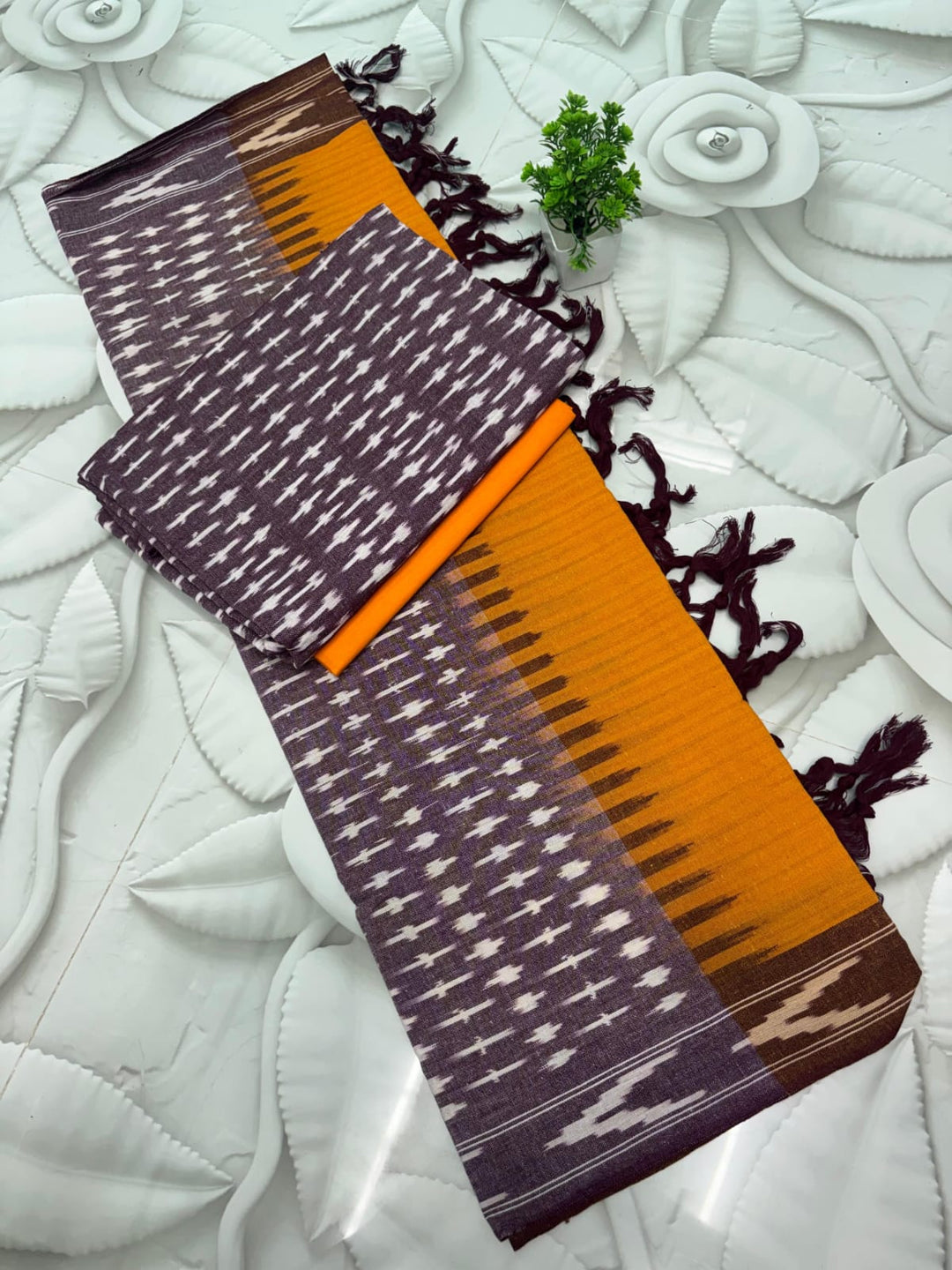 Pure Single Ikkat Cotton Unstitched Suit