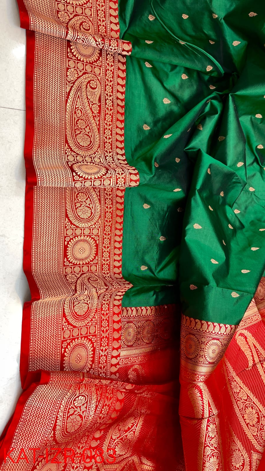 Pure Katan silk Saree with Antique Zari Work Saree.