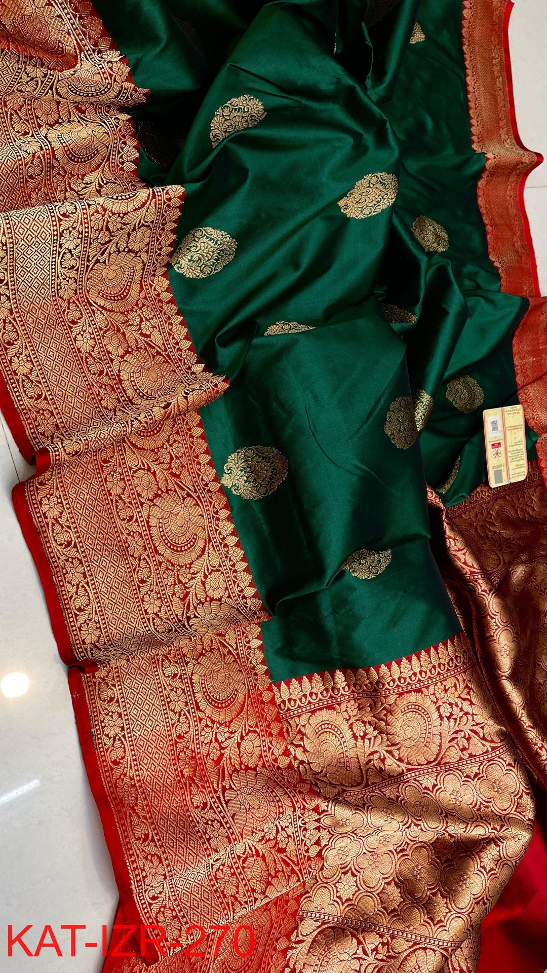 Pure Katan Silk Saree With Antique Zari Work Saree.