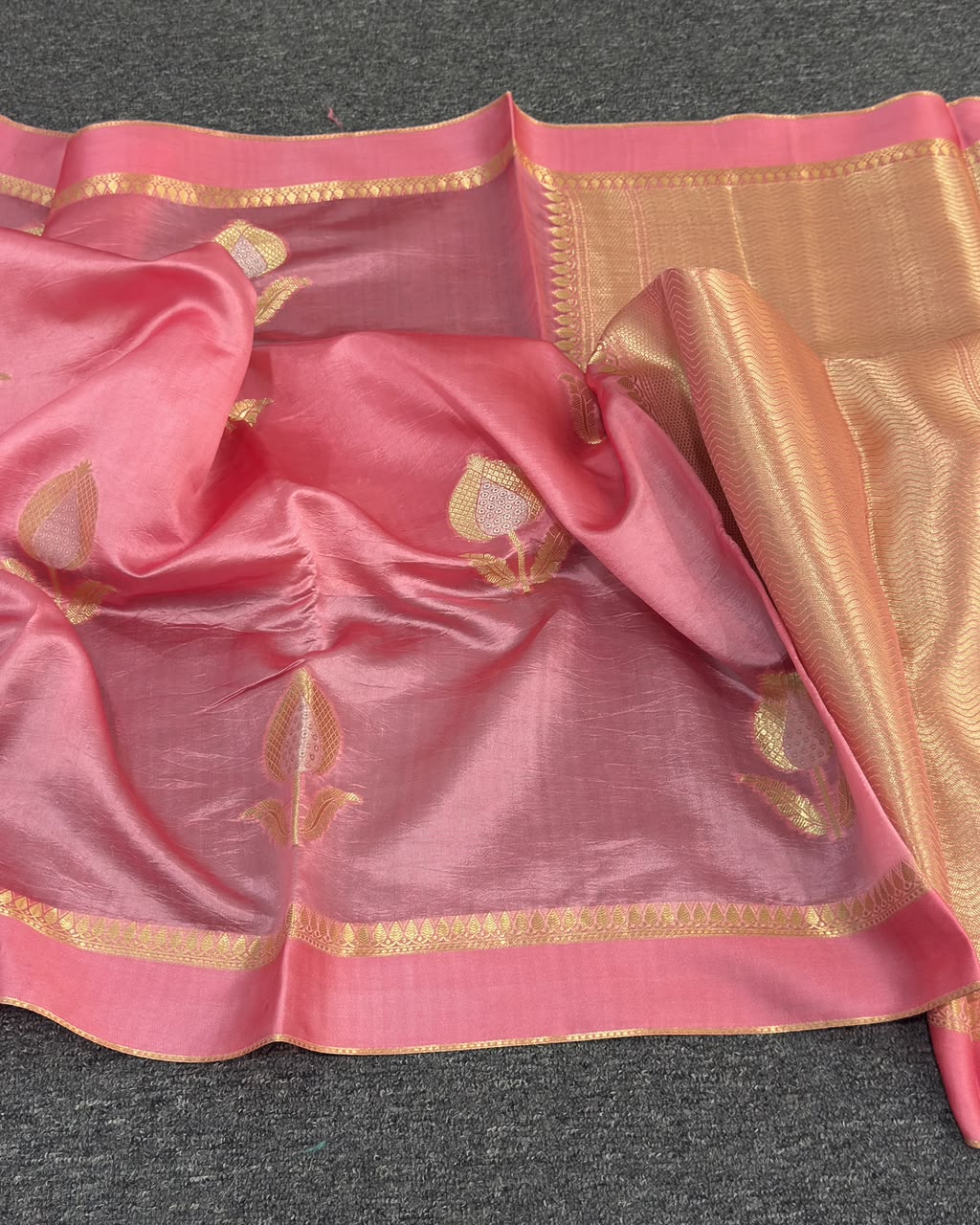 Pure Banarasi  Raw Mango Katan Silk Saree