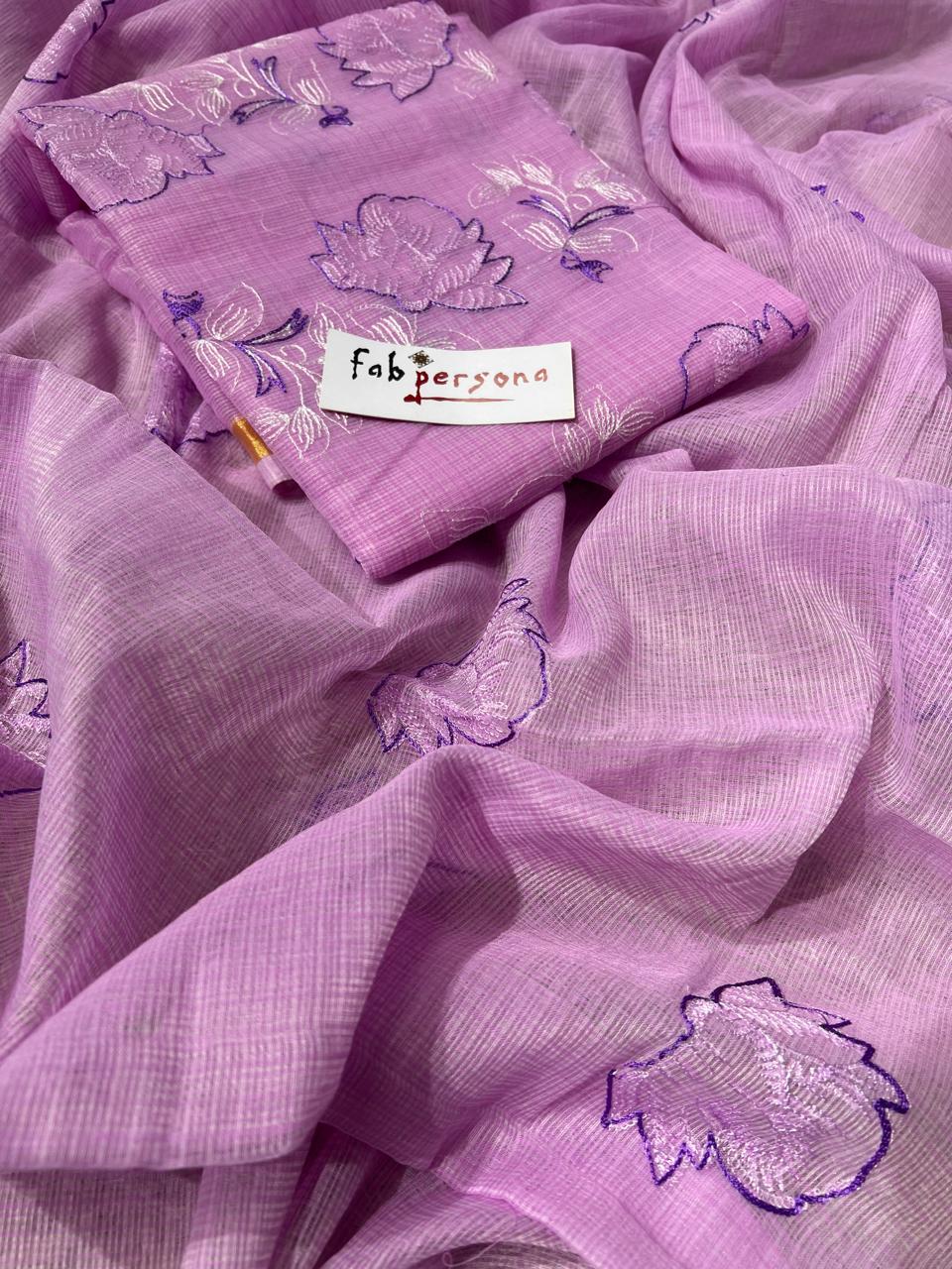 Kota Doriya Embroidery  Work Unstitched Suit