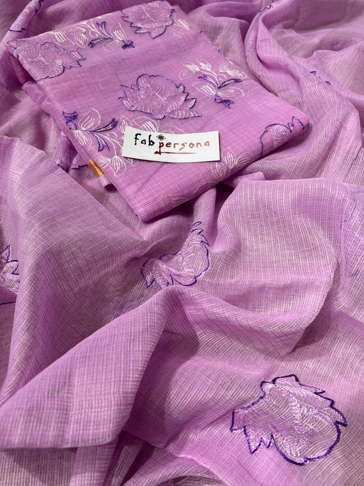 Kota Doriya Embroidery  Work Unstitched Suit